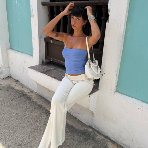 NIYA BANDAGE TOP - CORNFLOWER BLUE