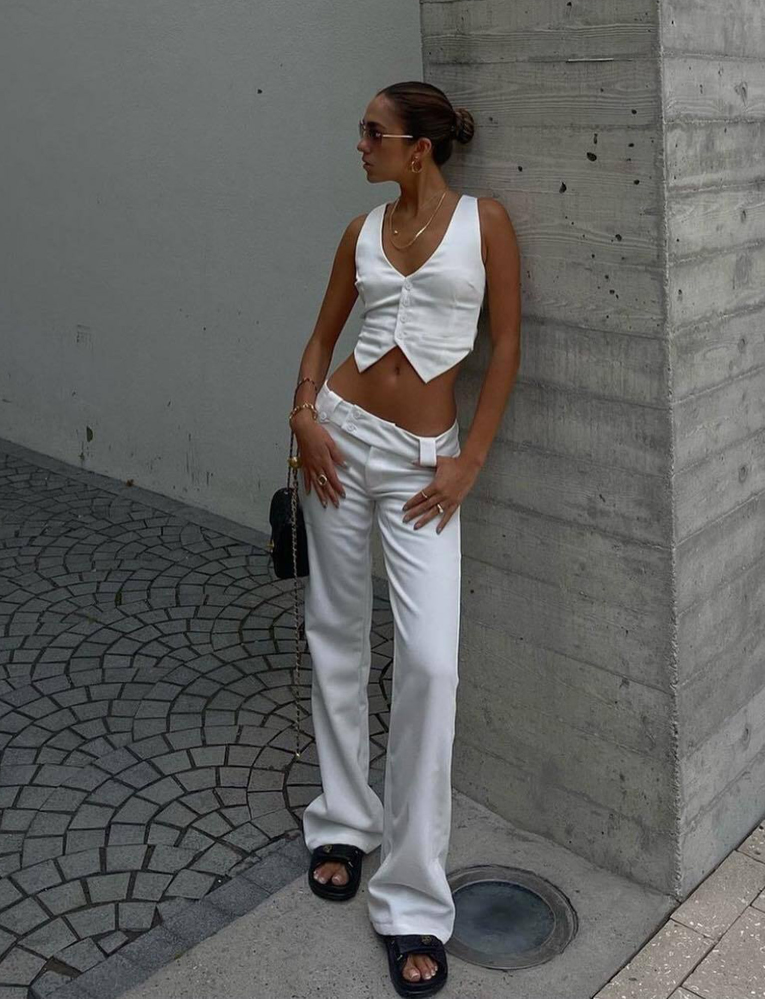 KITTIE TWILL PANT - WHITE - Image 2