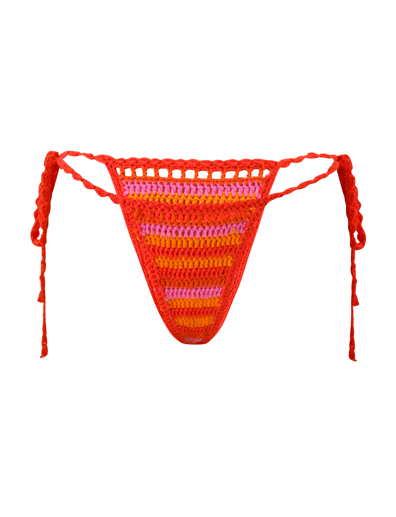 CORA BIKINI BOTTOM - SUNSET TROPICAL STRIPE - Image 6