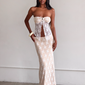 KAROLINA SKIRT - WHITE : WHITE LACE