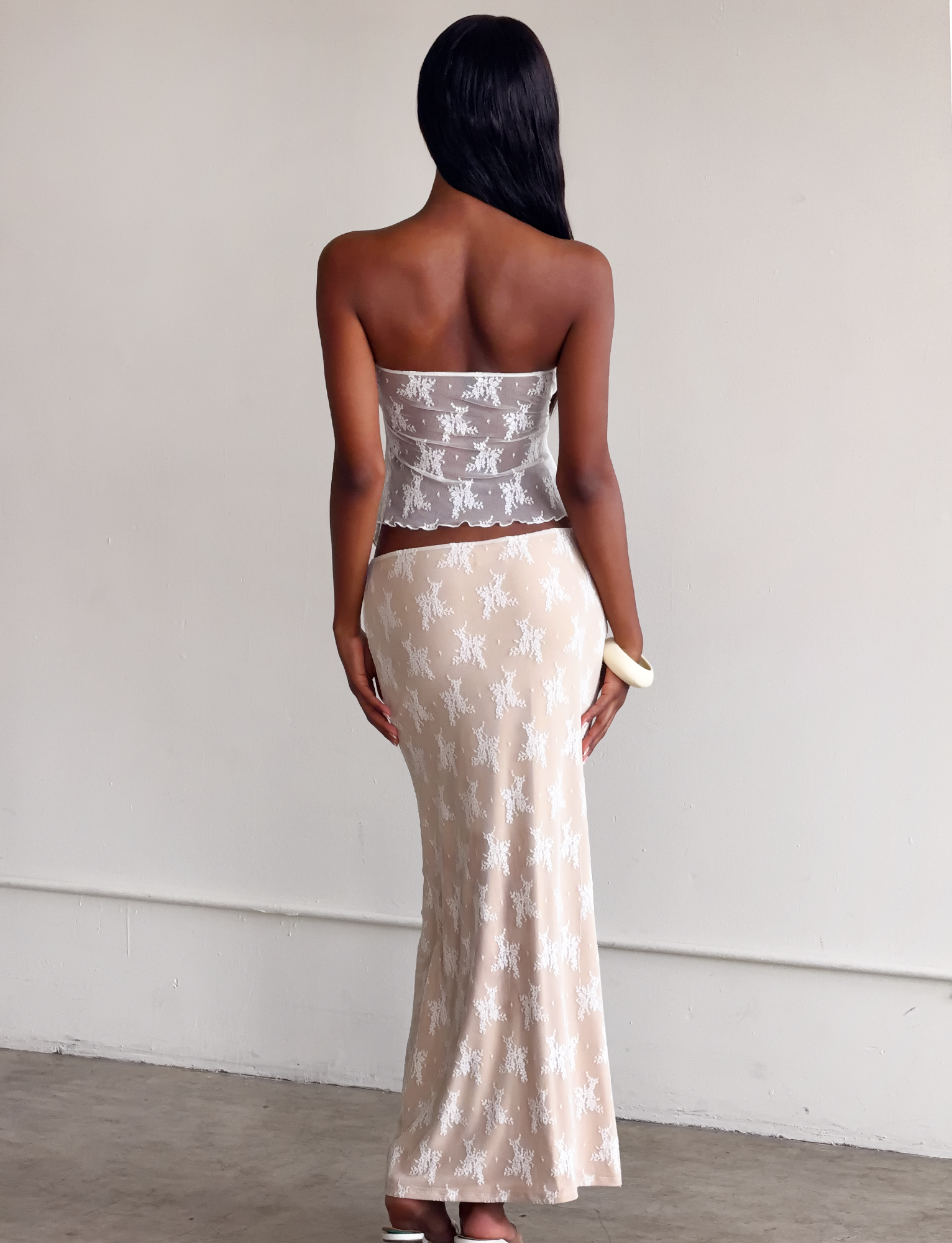 KAROLINA SKIRT - WHITE : WHITE LACE - Image 5