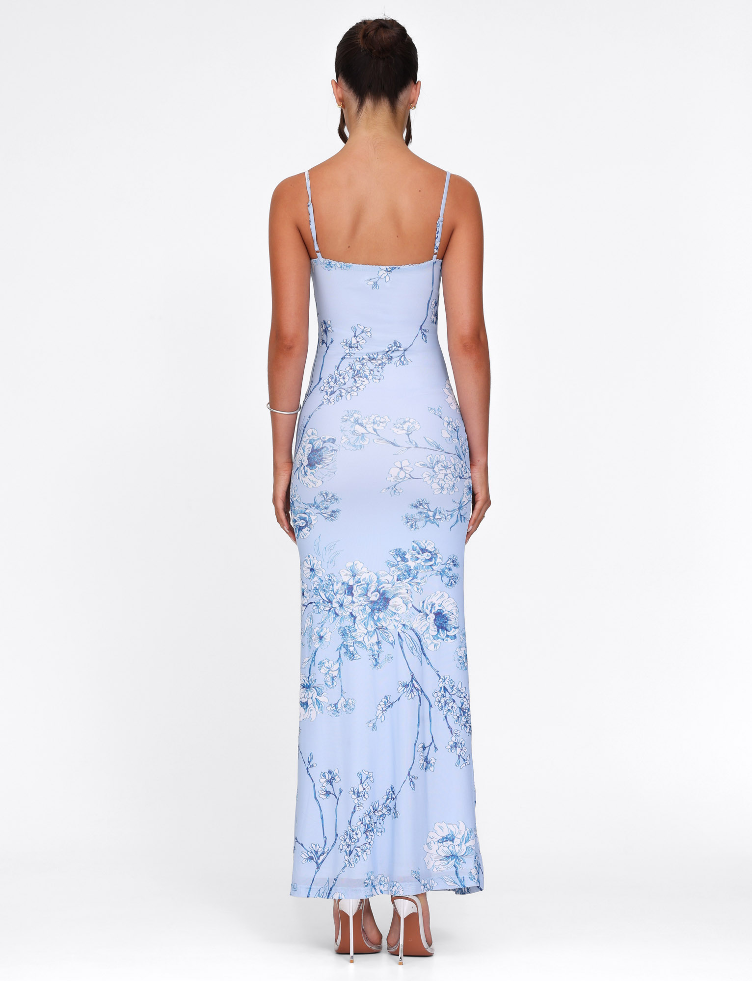 JULIANNA DRESS - BLUE : FLORAL : CERAMIC FLORAL - Image 3
