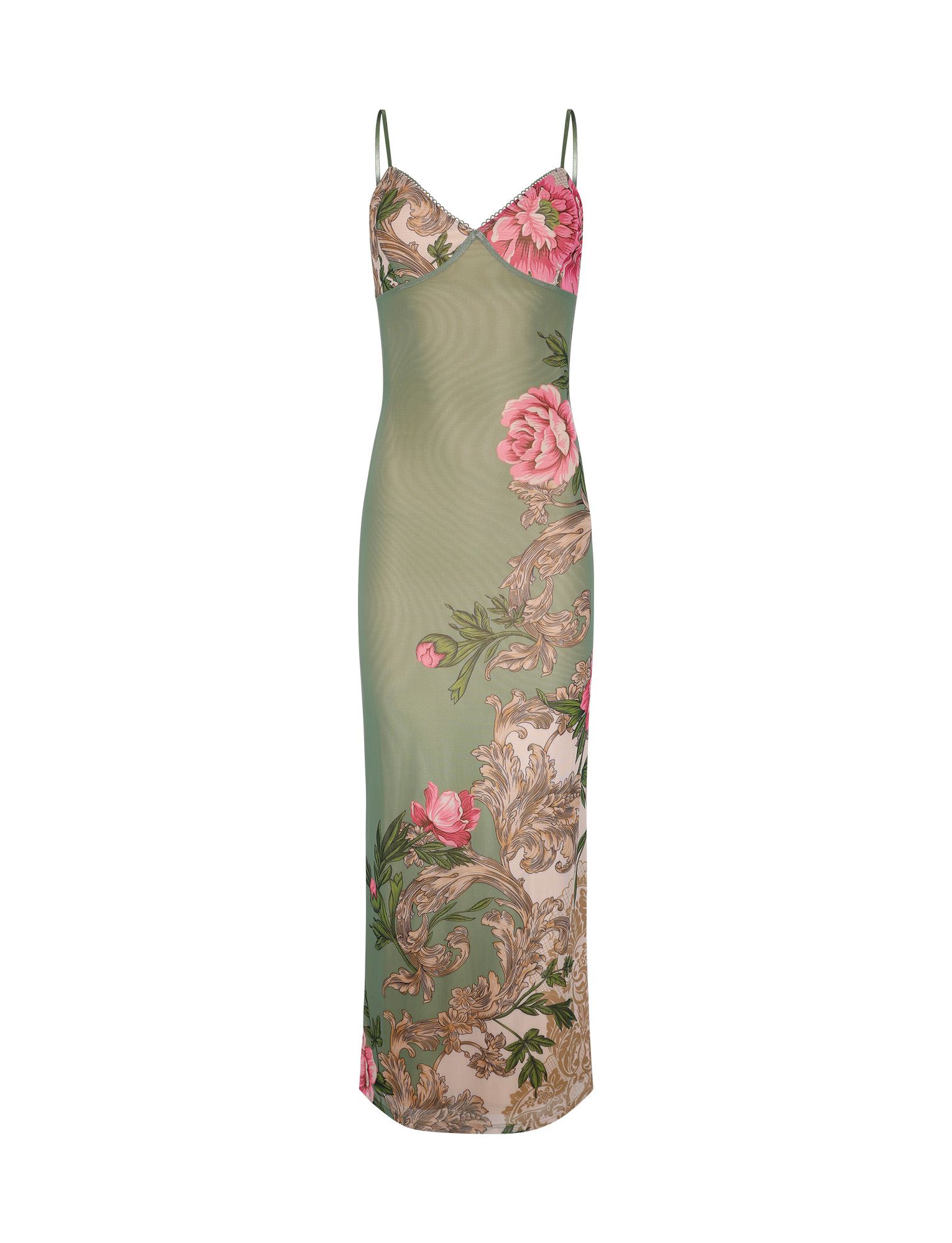 JULIANNA DRESS - GREEN : FLORAL : ROCCOCO FLORAL - Image 7