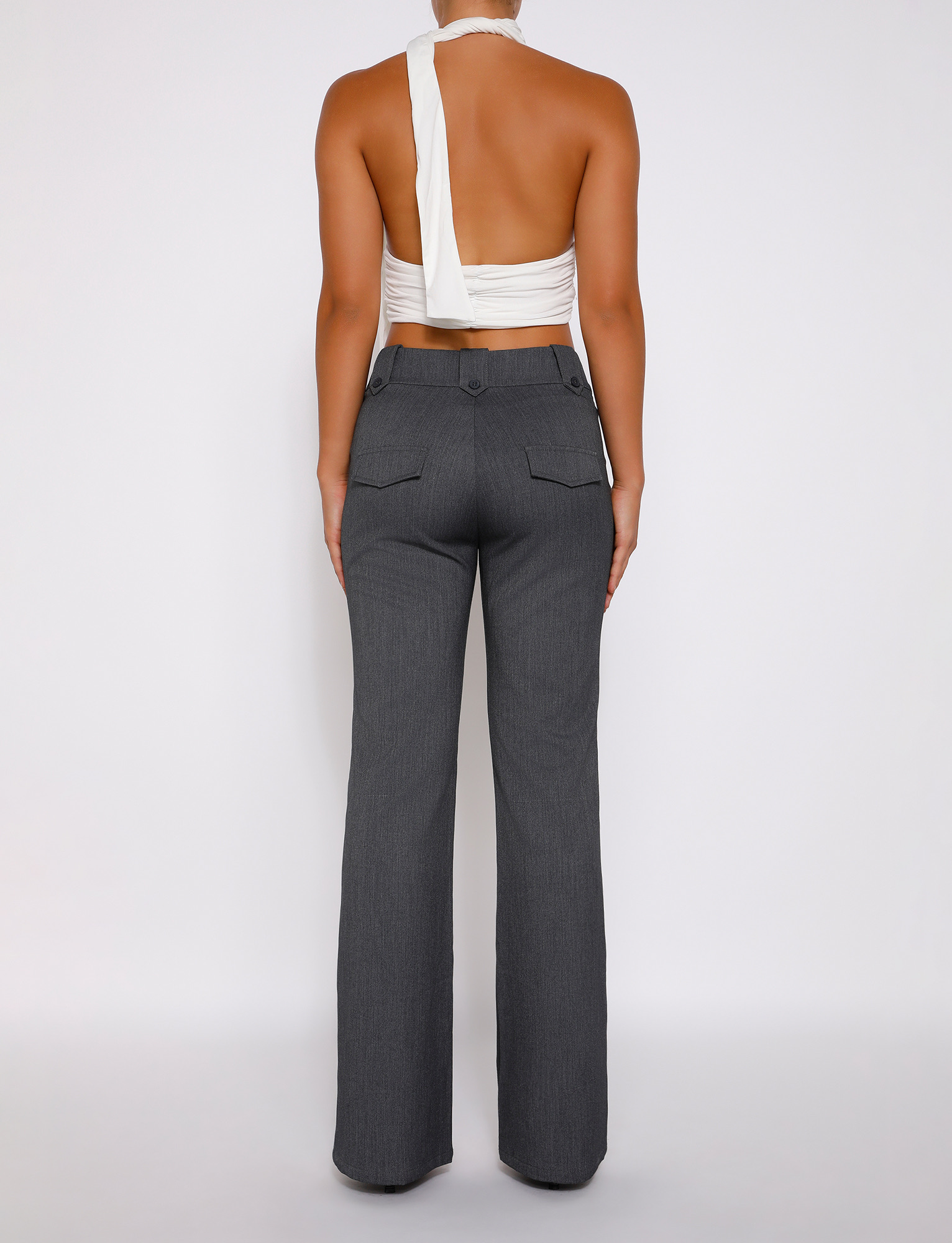 KITTIE HIGH RISE PANT - GREY - Image 3