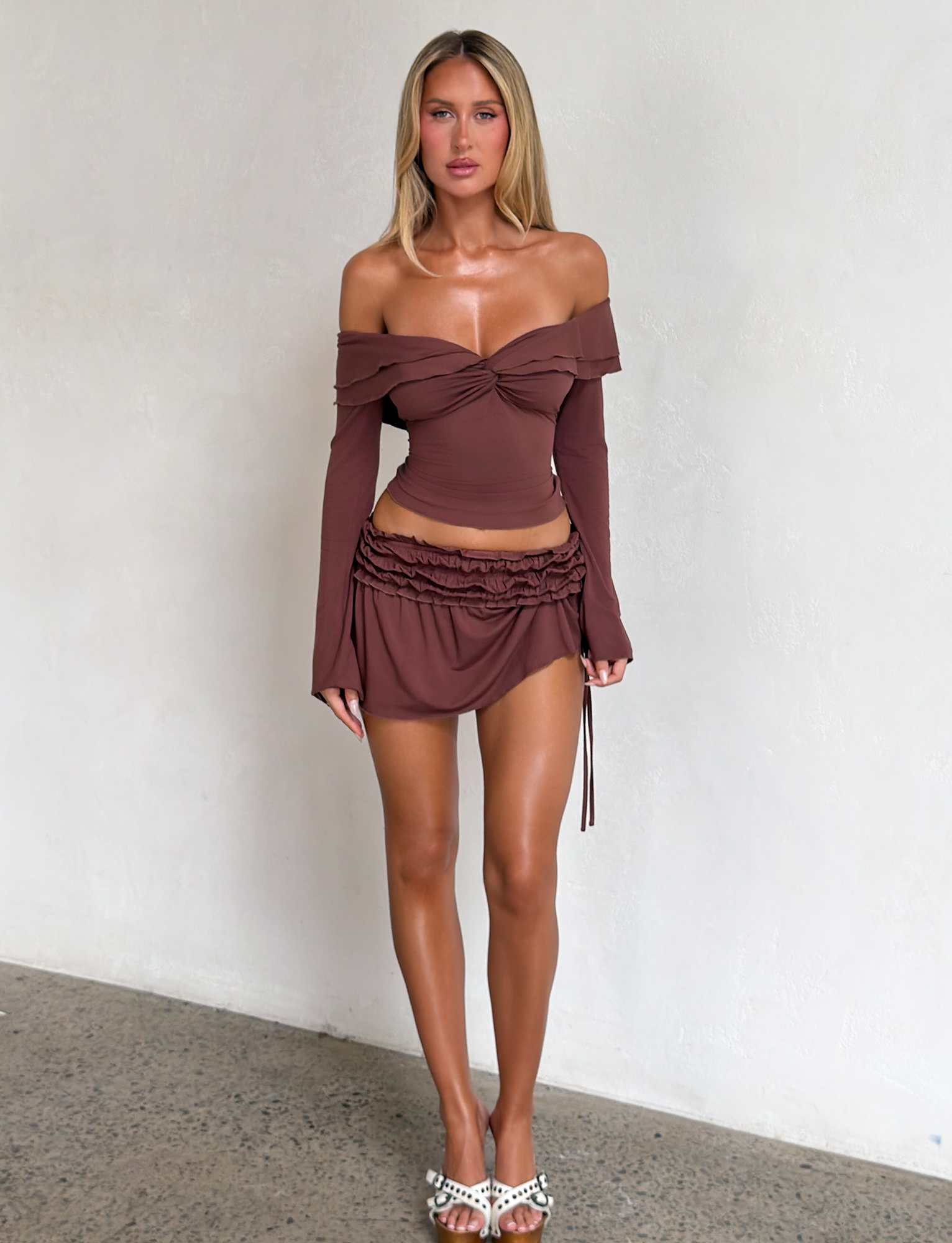 DENALI LONG SLEEVE TOP - CHOCOLATE - Image 4