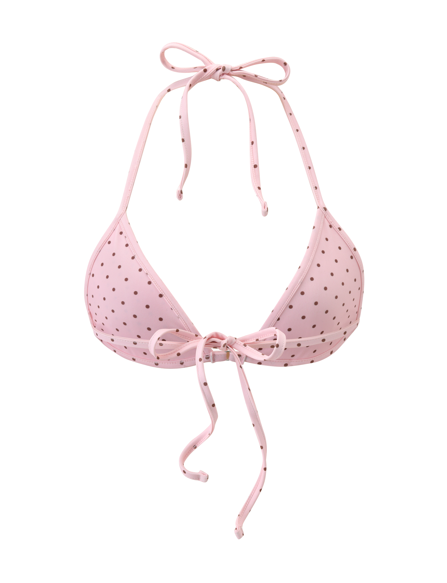 DIANA BIKINI TOP - BABY PINK POLKA DOT - Image 9