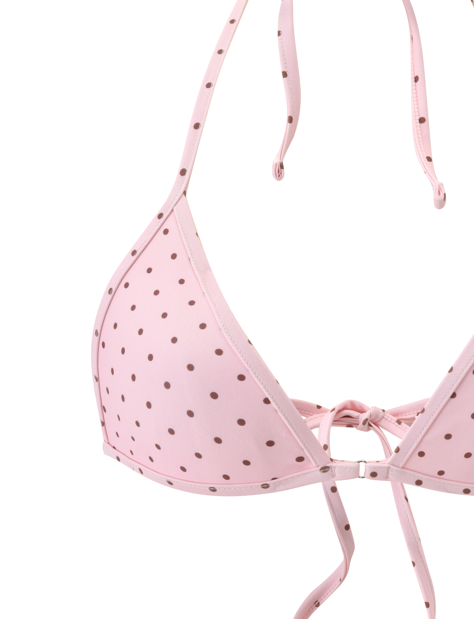 DIANA BIKINI TOP - BABY PINK POLKA DOT - Image 10