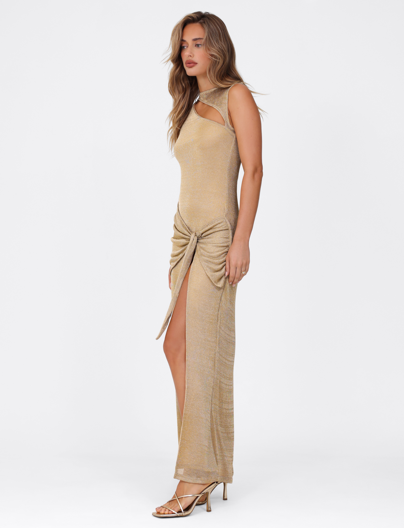 AZELMA MAXI DRESS - GOLD - Image 4