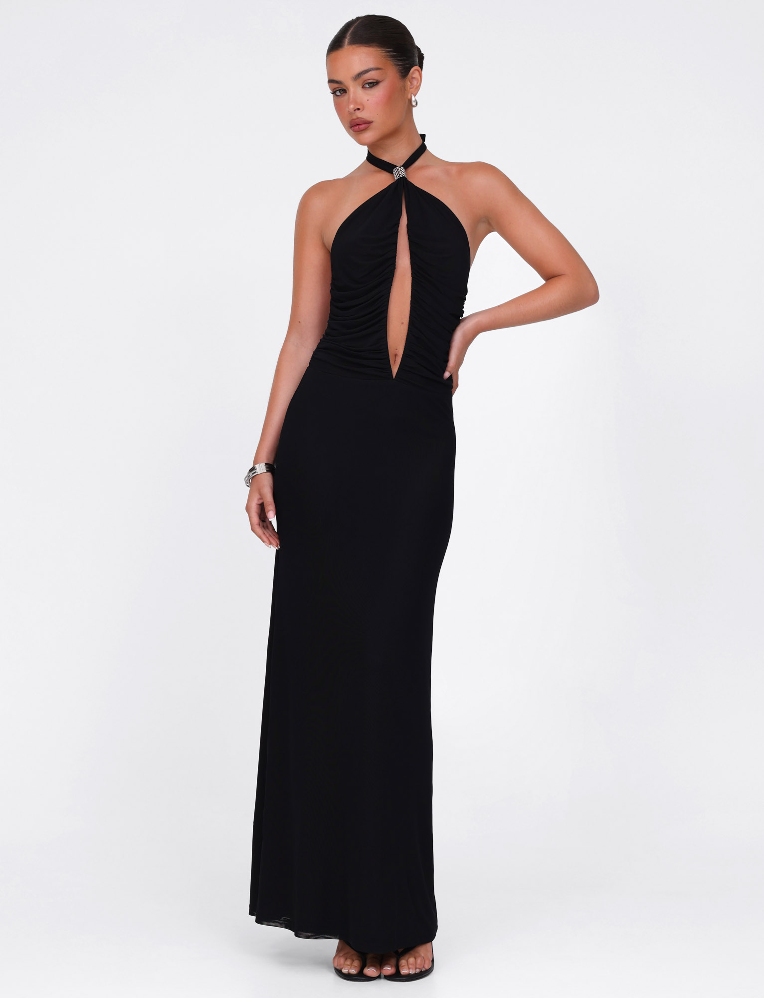 ZARA MAXI DRESS - BLACK - Image 3