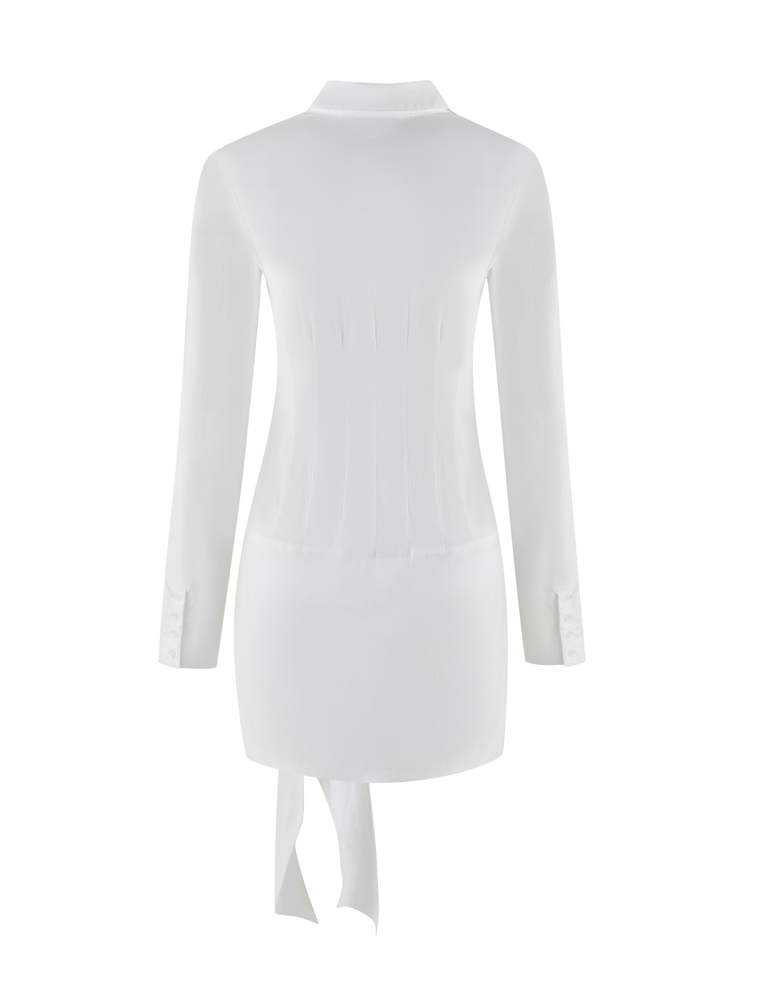 ZADIE SHIRT DRESS - WHITE - Image 8