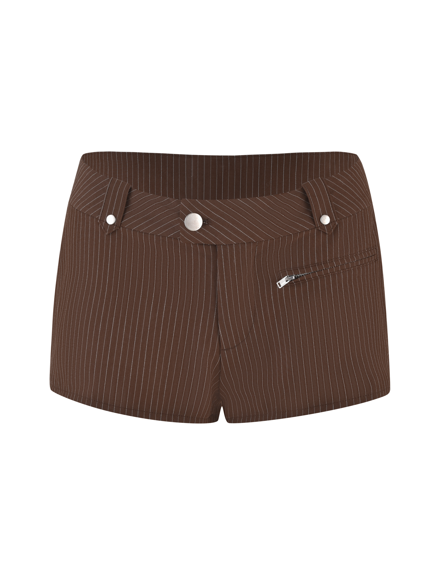 ANTONELLA SHORT - BROWN : CHOCOLATE : CHOCOLATE PINSTRIPE - Image 6