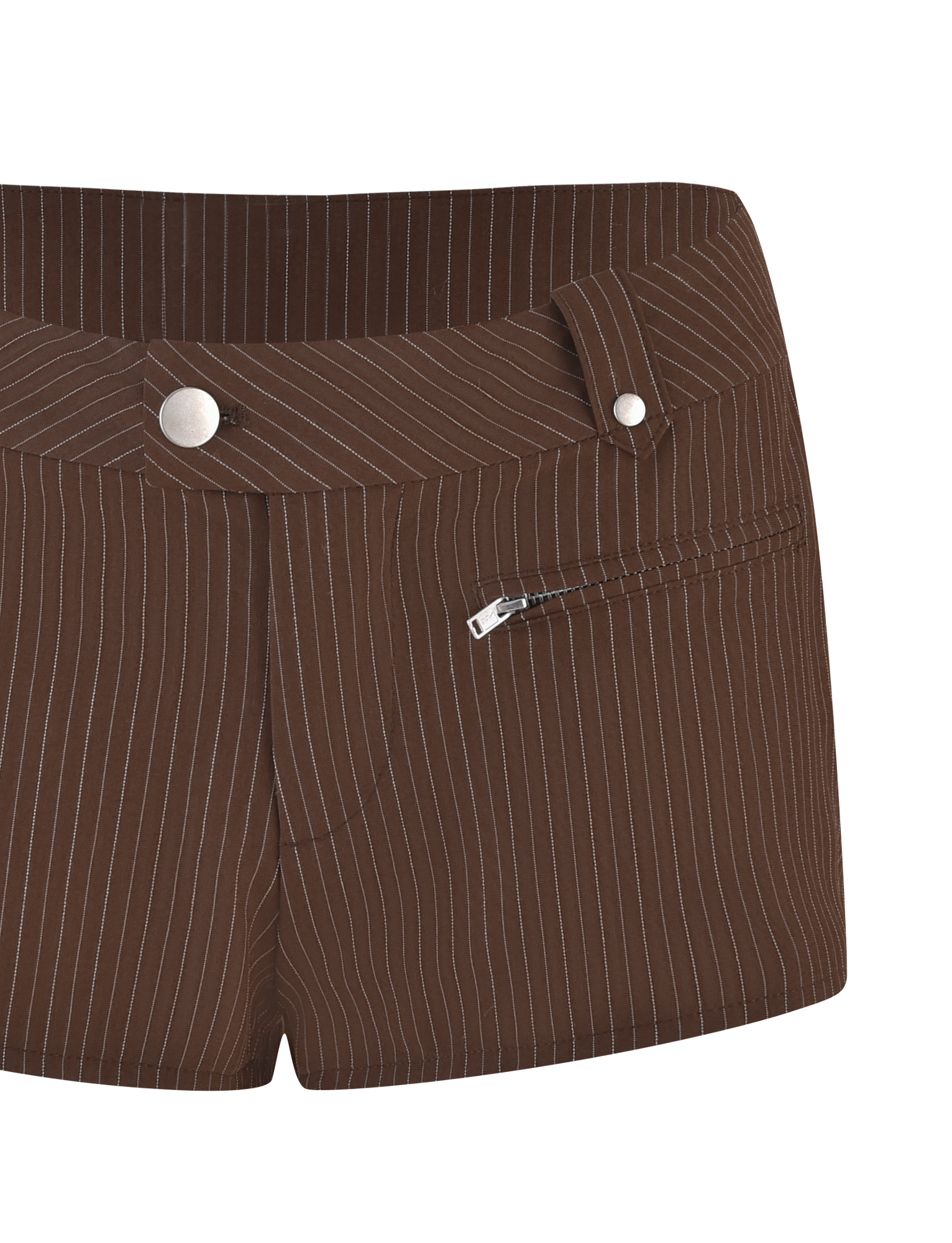 ANTONELLA SHORT - BROWN : CHOCOLATE : CHOCOLATE PINSTRIPE - Image 8