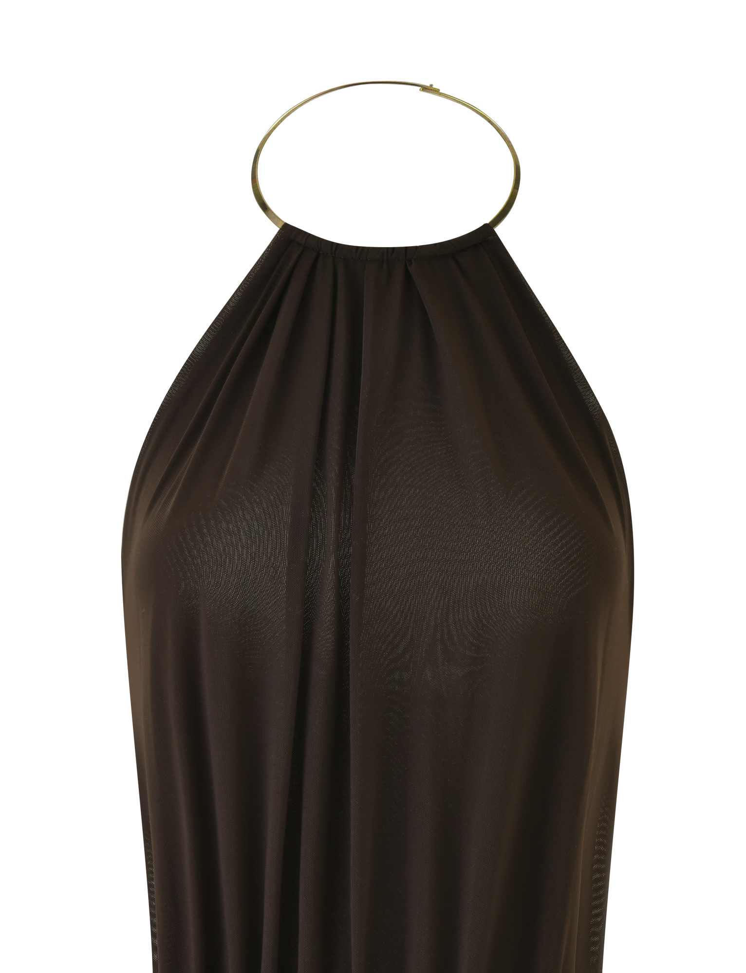 EVANNA MINI DRESS - BROWN : CHOCOLATE - Image 9