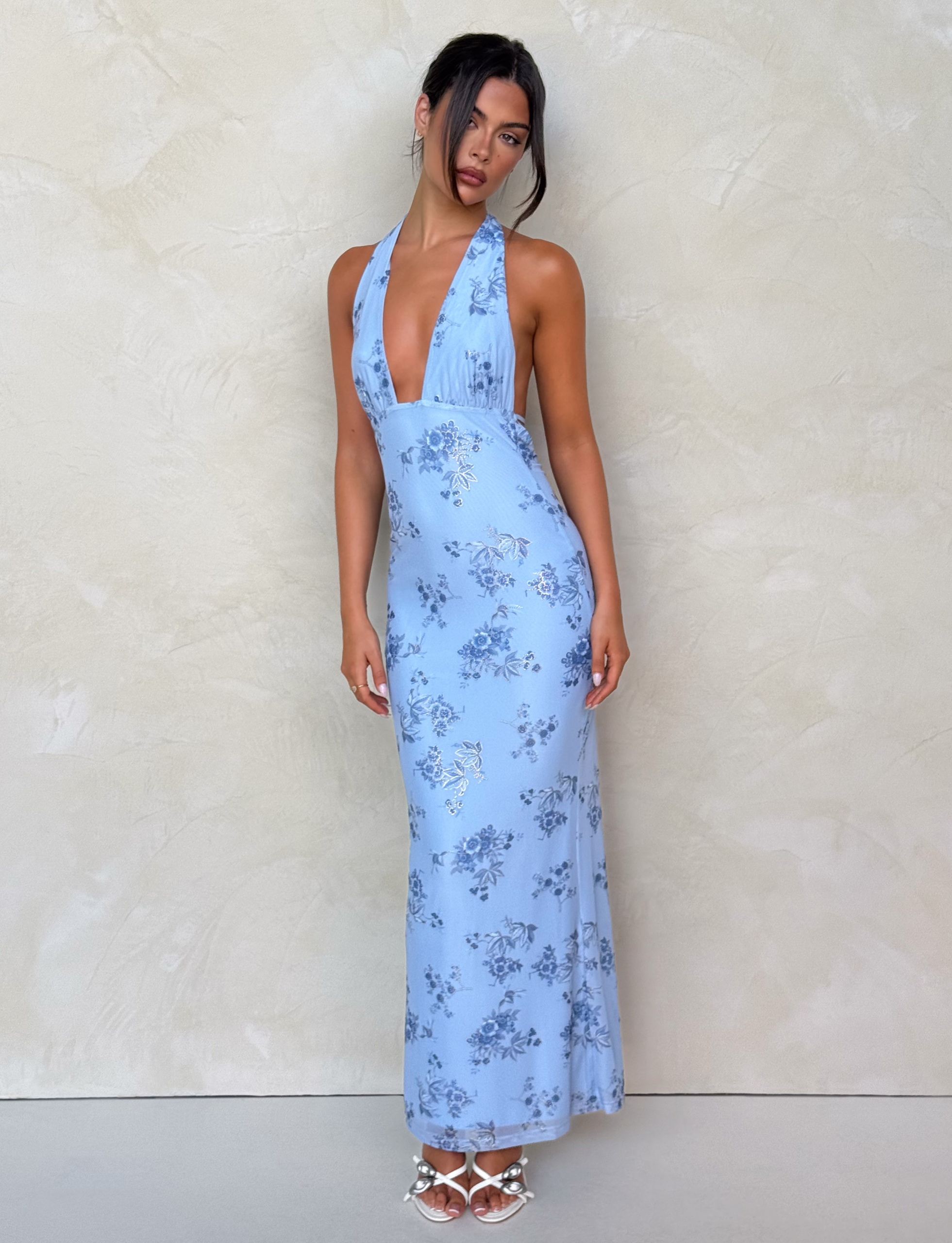 PHAEDRA MAXI DRESS - BLUE : FLORAL : BLUE FLORAL