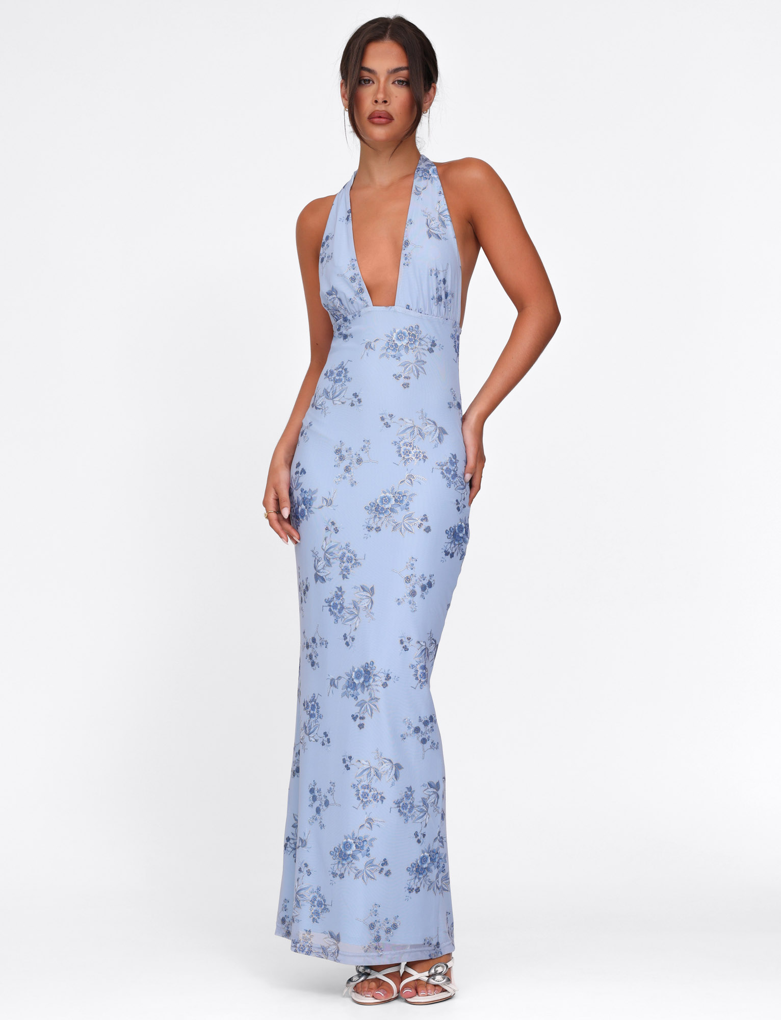 PHAEDRA MAXI DRESS - BLUE : FLORAL : BLUE FLORAL - Image 2