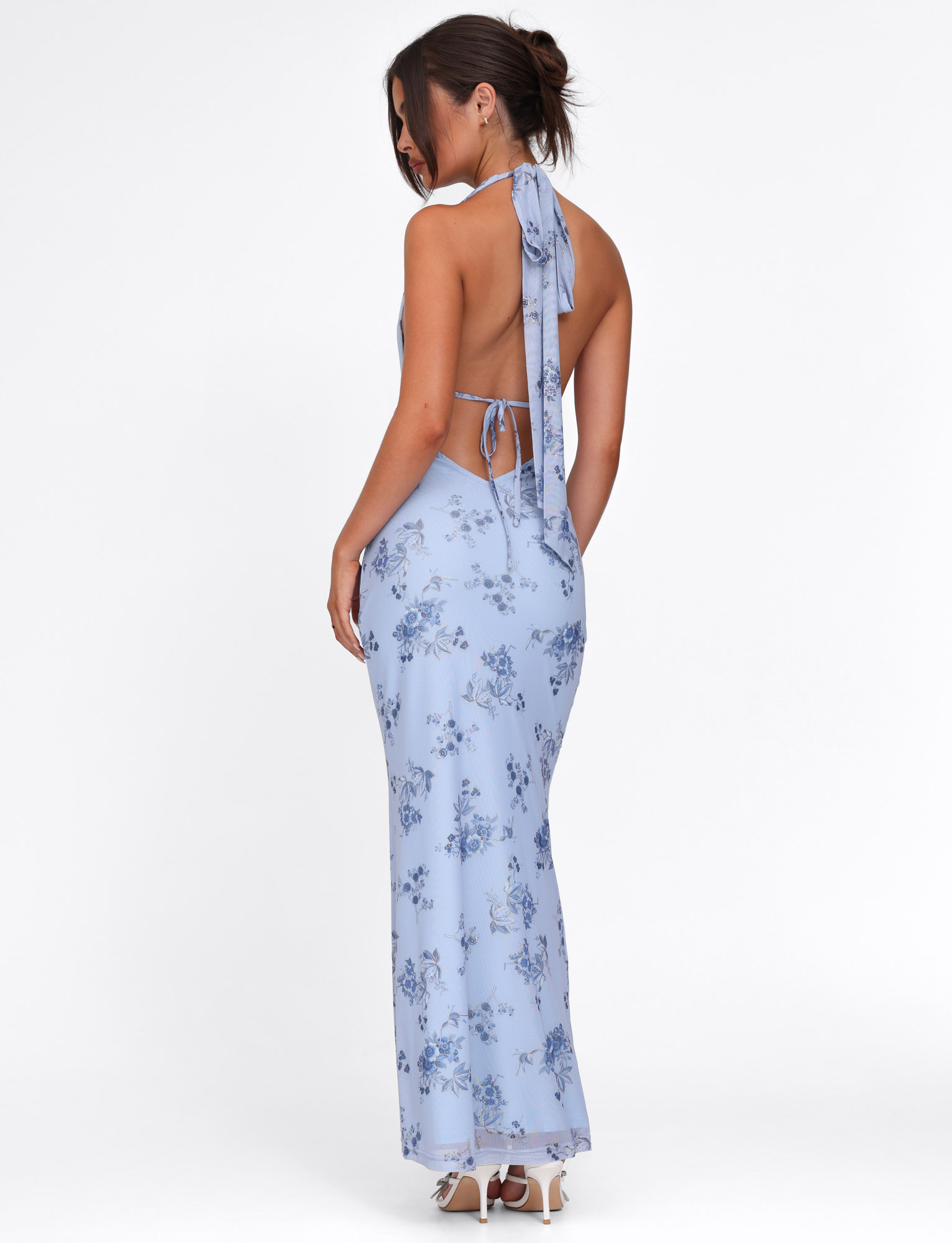 PHAEDRA MAXI DRESS - BLUE : FLORAL : BLUE FLORAL - Image 4