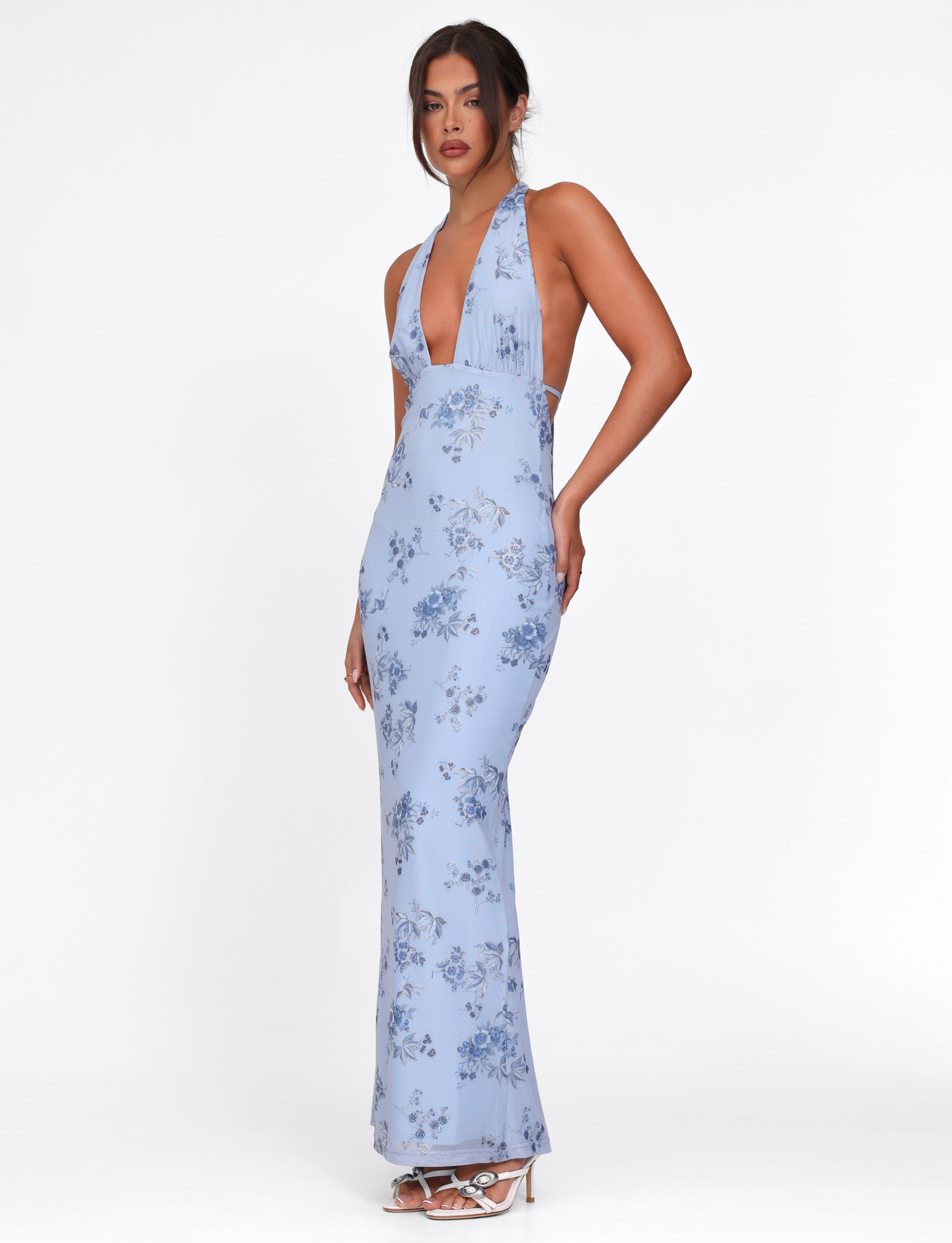 PHAEDRA MAXI DRESS - BLUE : FLORAL : BLUE FLORAL - Image 5