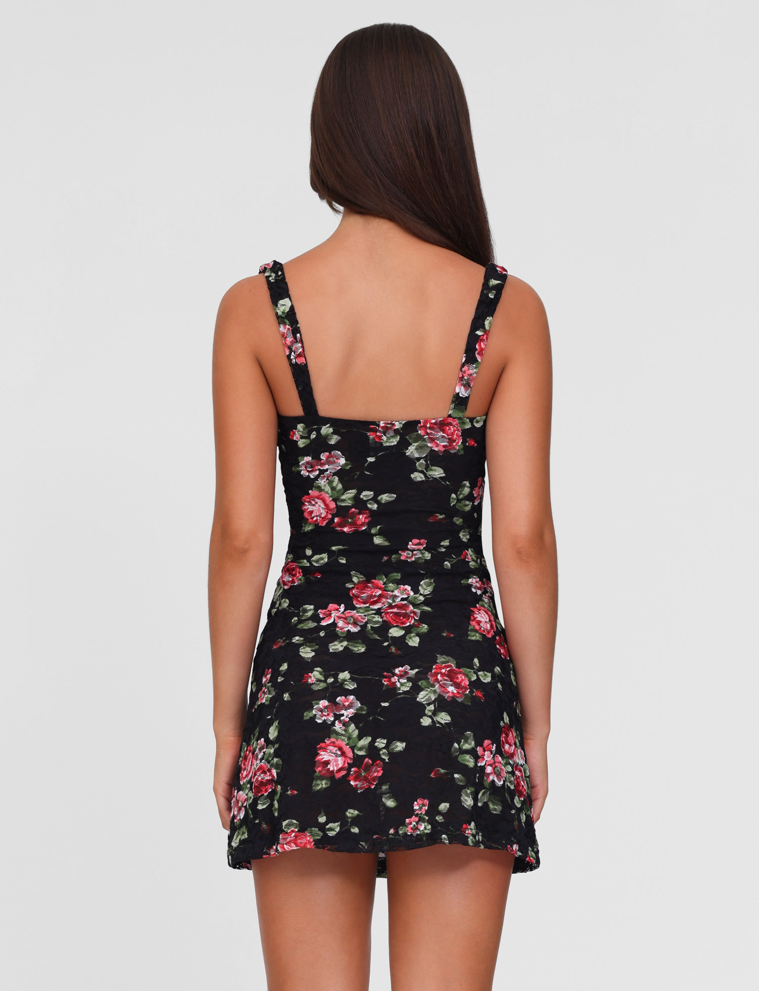 ANDEE MINI DRESS - BLACK : FLORAL : BLACKROSE - Image 7
