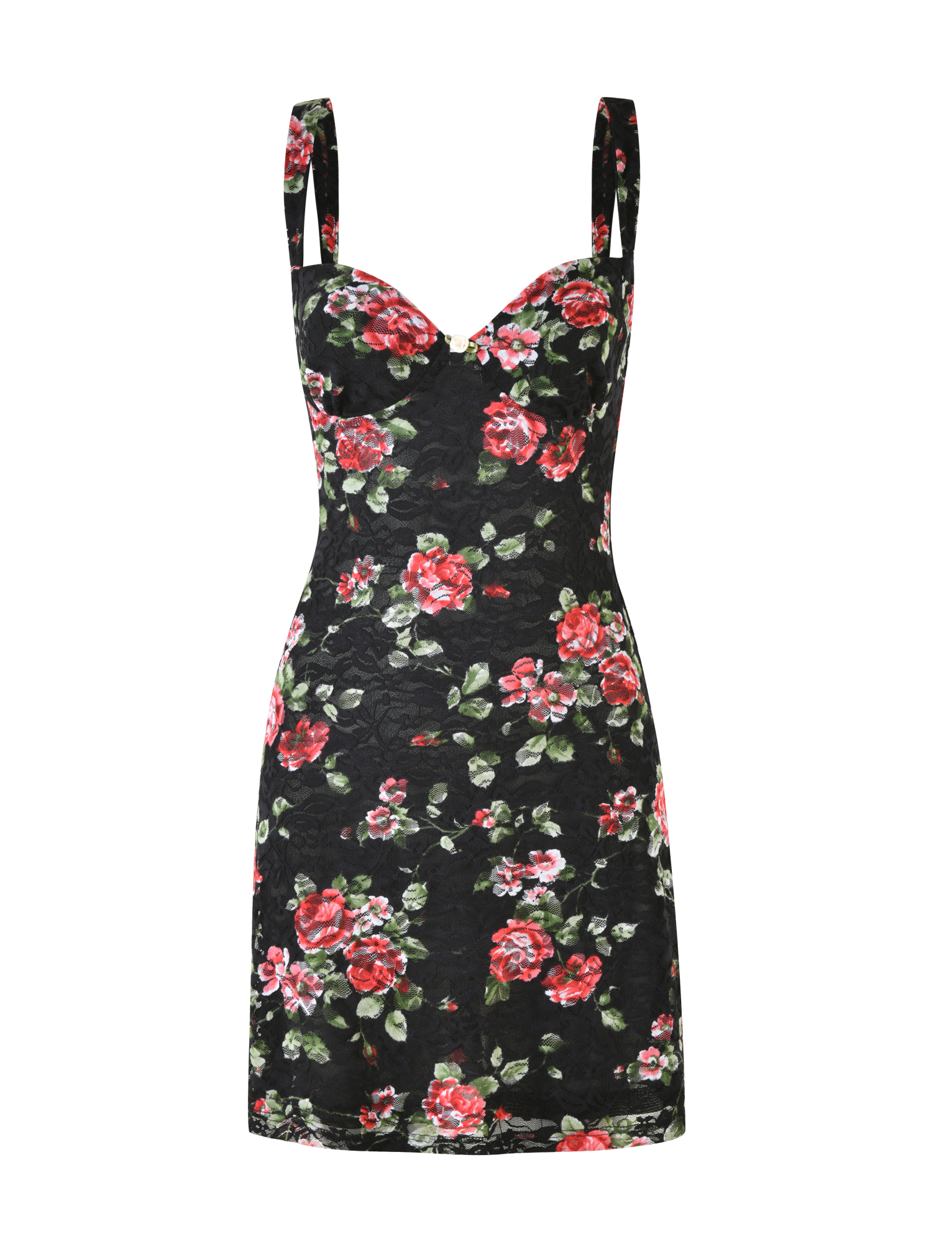 ANDEE MINI DRESS - BLACK : FLORAL : BLACKROSE - Image 8