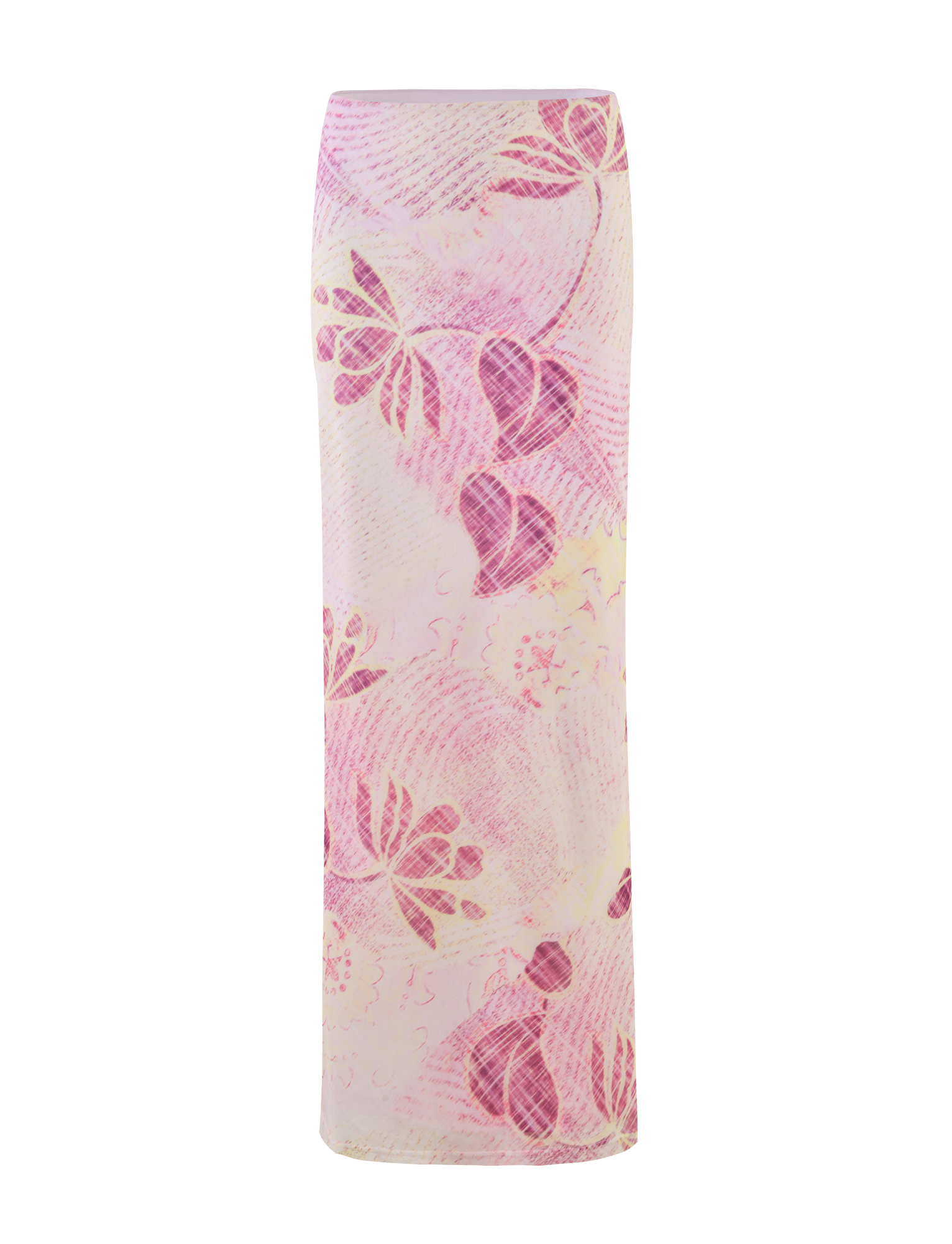 DALILA MIDI SKIRT - GRUNGE FLORAL MAGENTA - Image 6