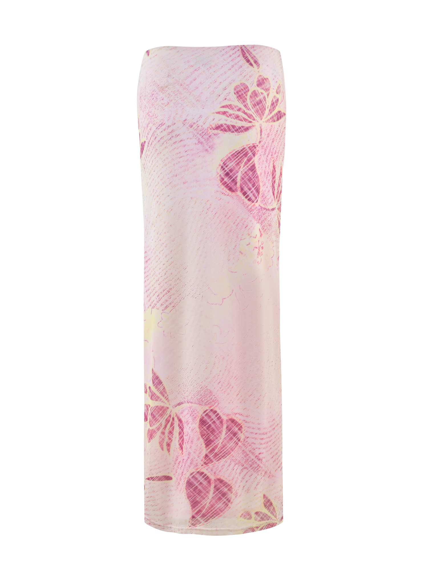 DALILA MIDI SKIRT - GRUNGE FLORAL MAGENTA - Image 7