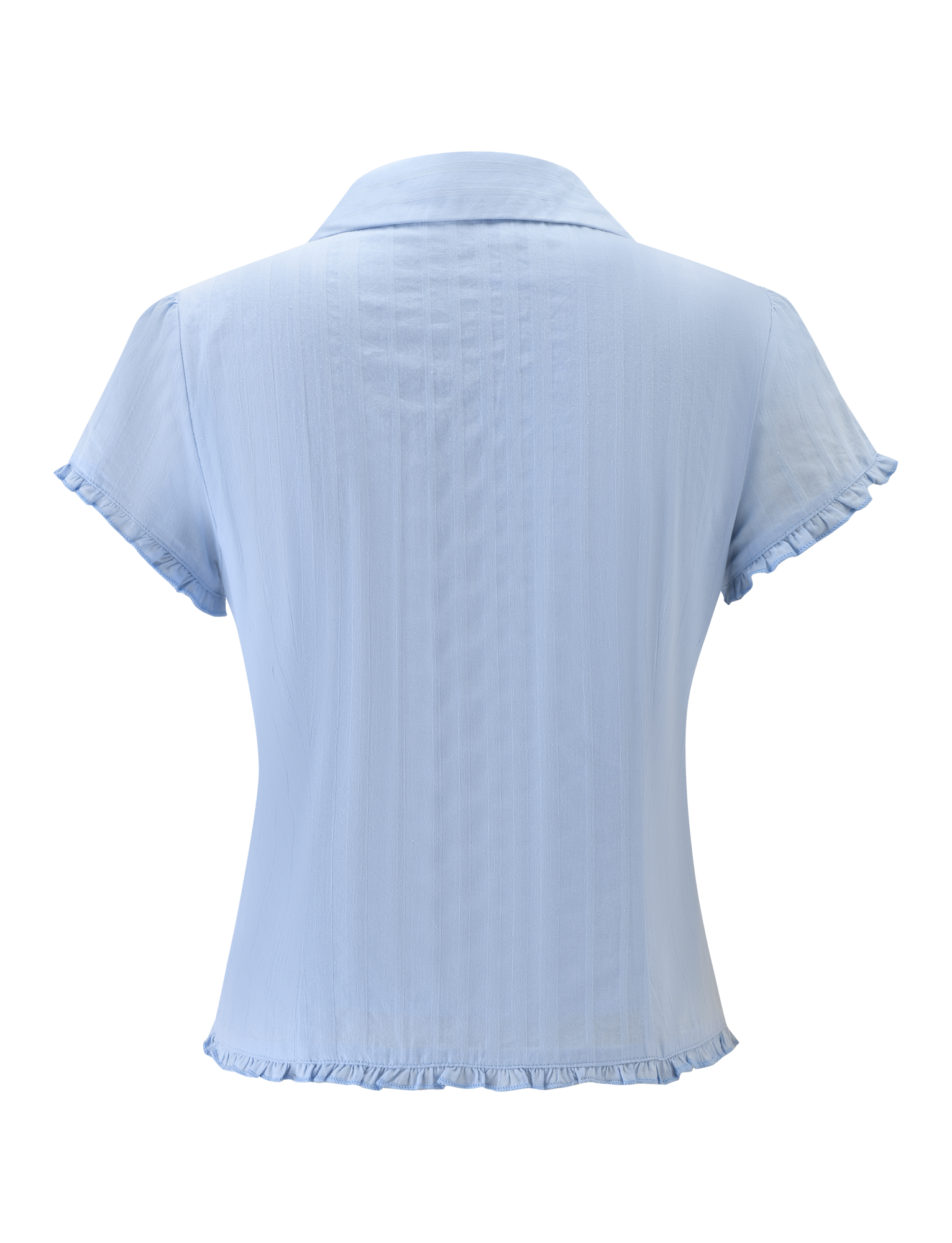 VALERIE SHORT SLEEVE SHIRT - BABY BLUE - Image 8