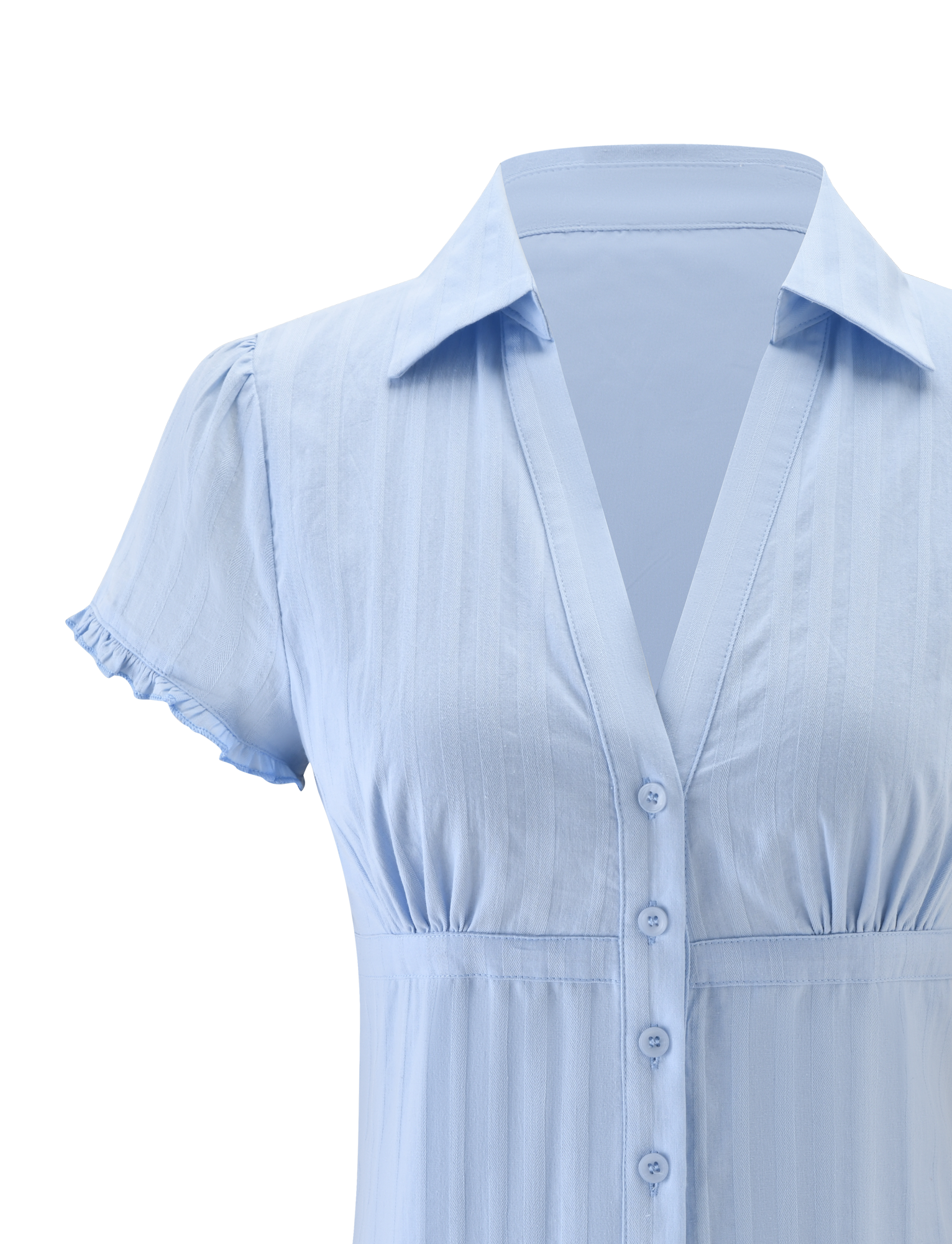 VALERIE SHORT SLEEVE SHIRT - BABY BLUE - Image 9