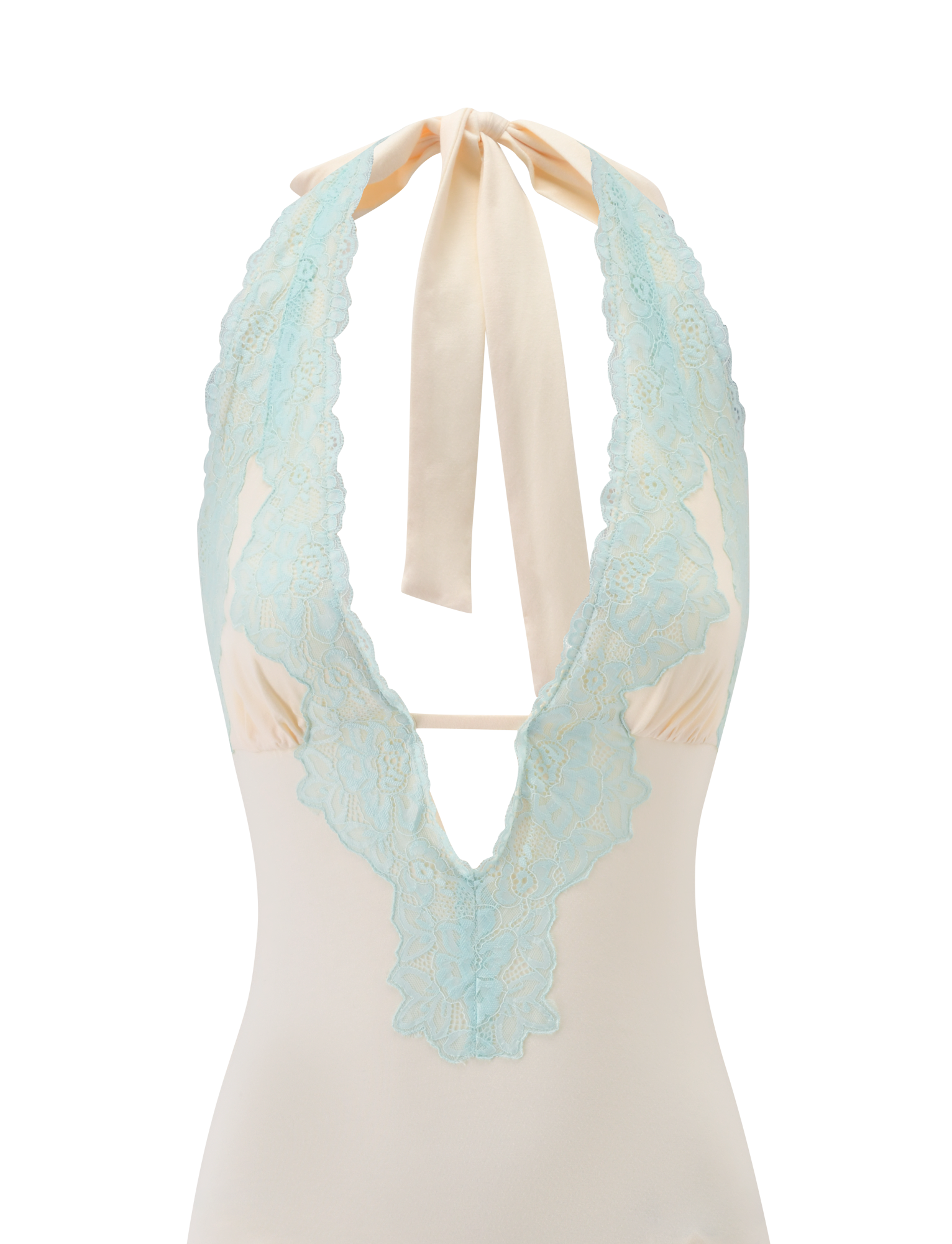 TALIYAH MINI DRESS - CREAM AND MINT LACE - Image 11