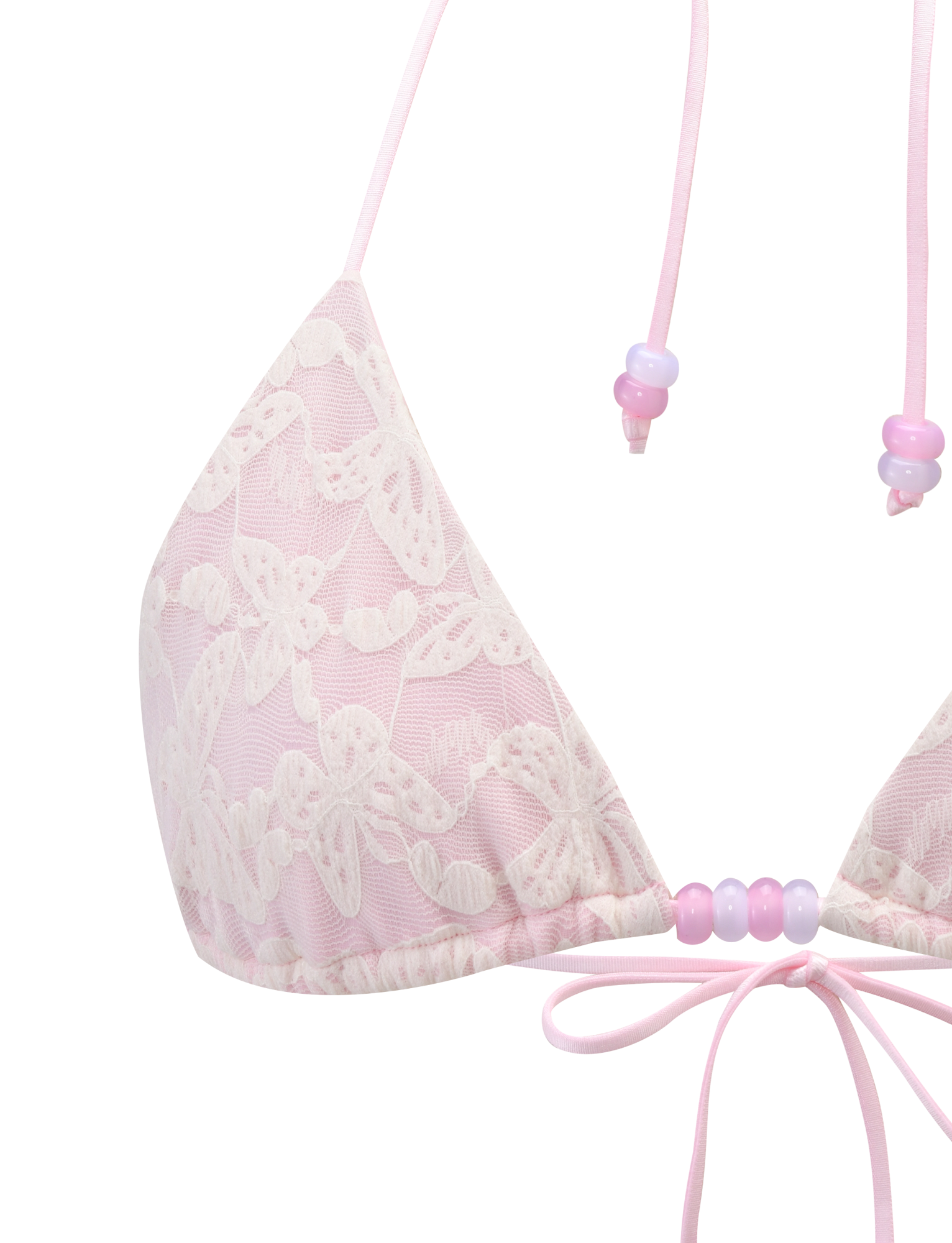 BRIGITTE BIKINI TOP - IVORY LACE - Image 8