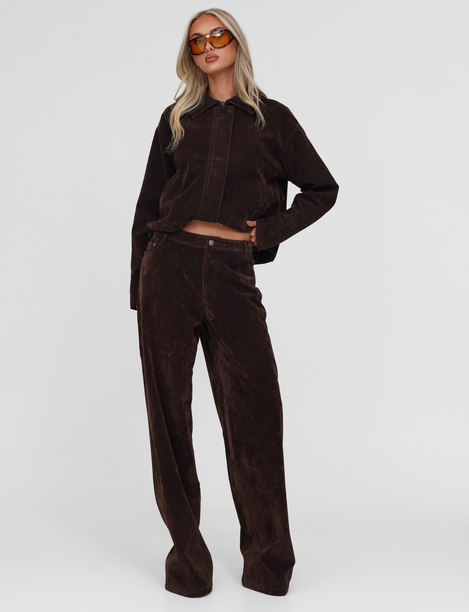 CAMELLIA PANT - CHOCOLATE SUEDE - Image 2