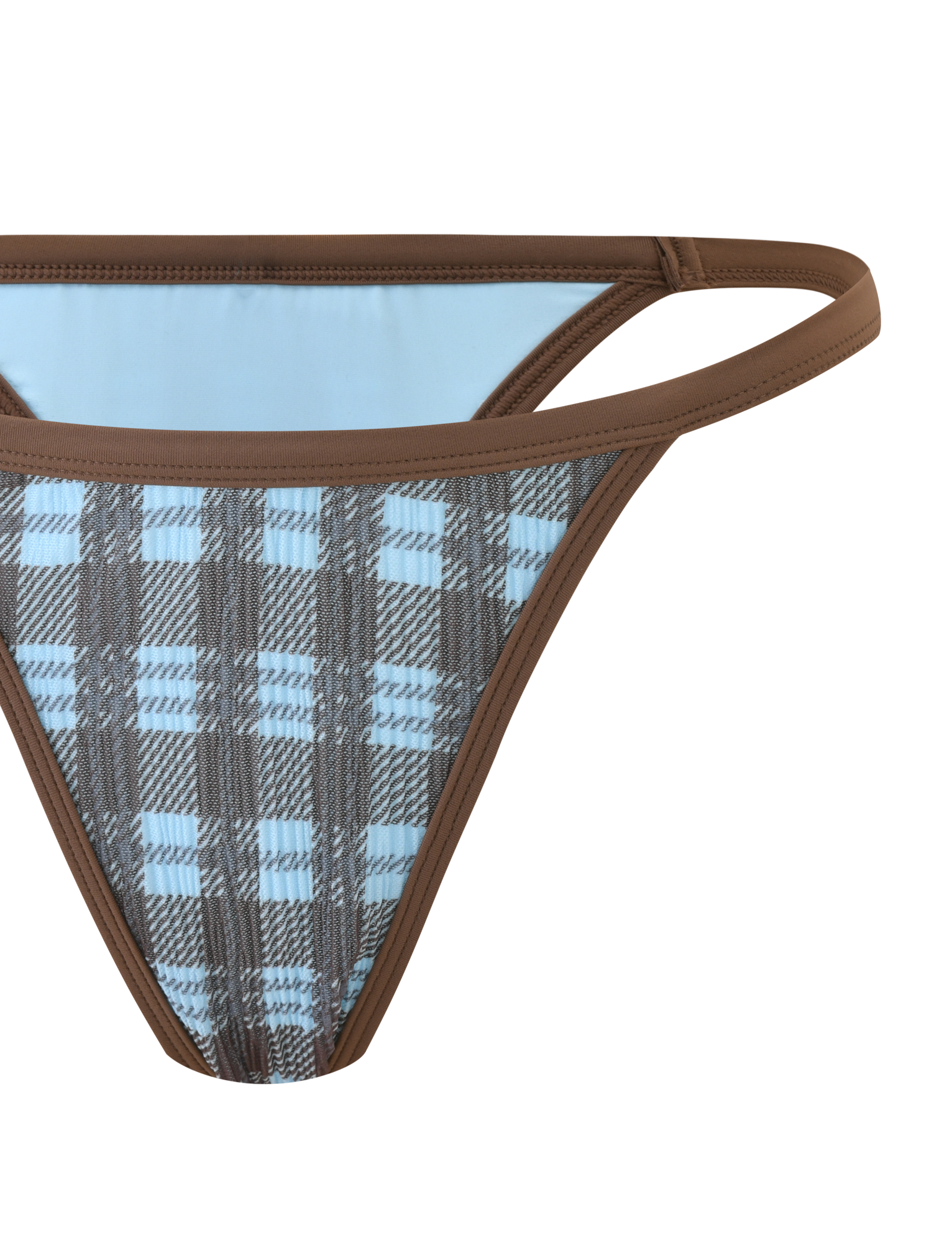 CITRINE BIKINI BOTTOM - BLUE CHECK - Image 9