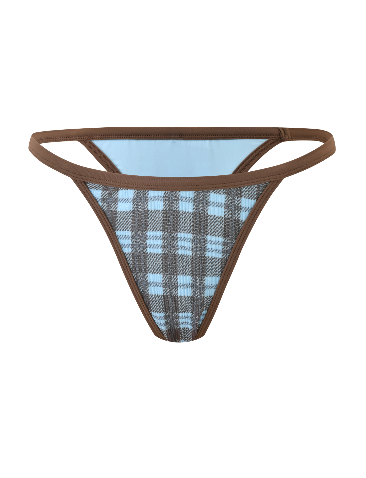 CITRINE BIKINI BOTTOM - BLUE CHECK - Image 7