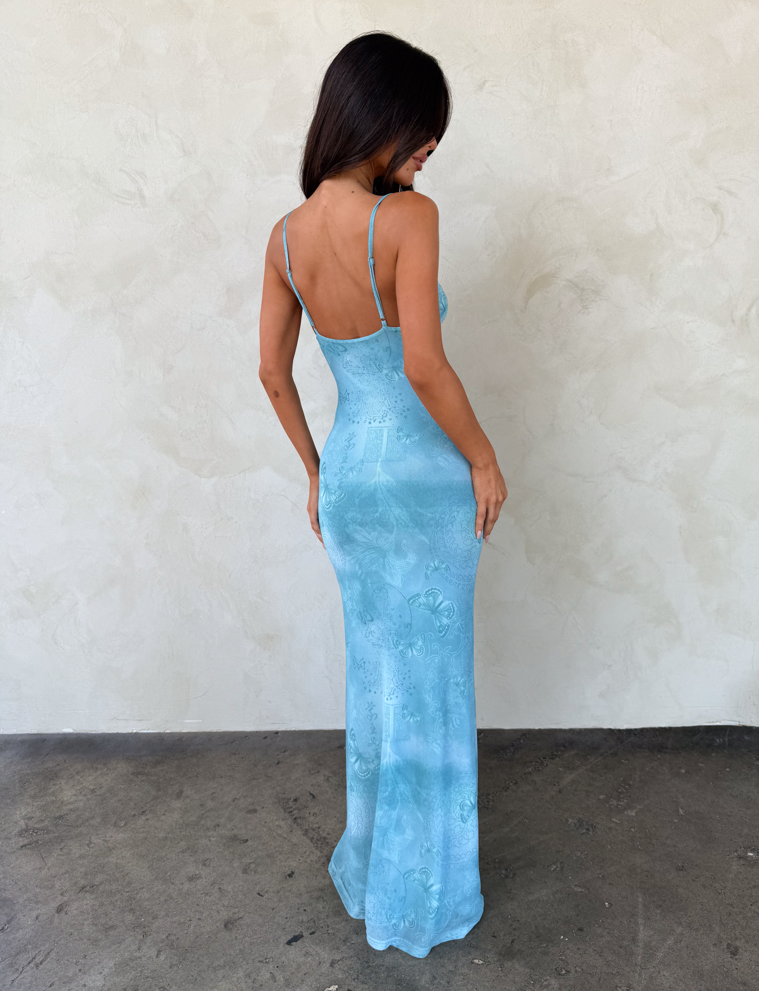 GARNET MAXI DRESS - TEAL BUTTERFLY PAISLEY - Image 5
