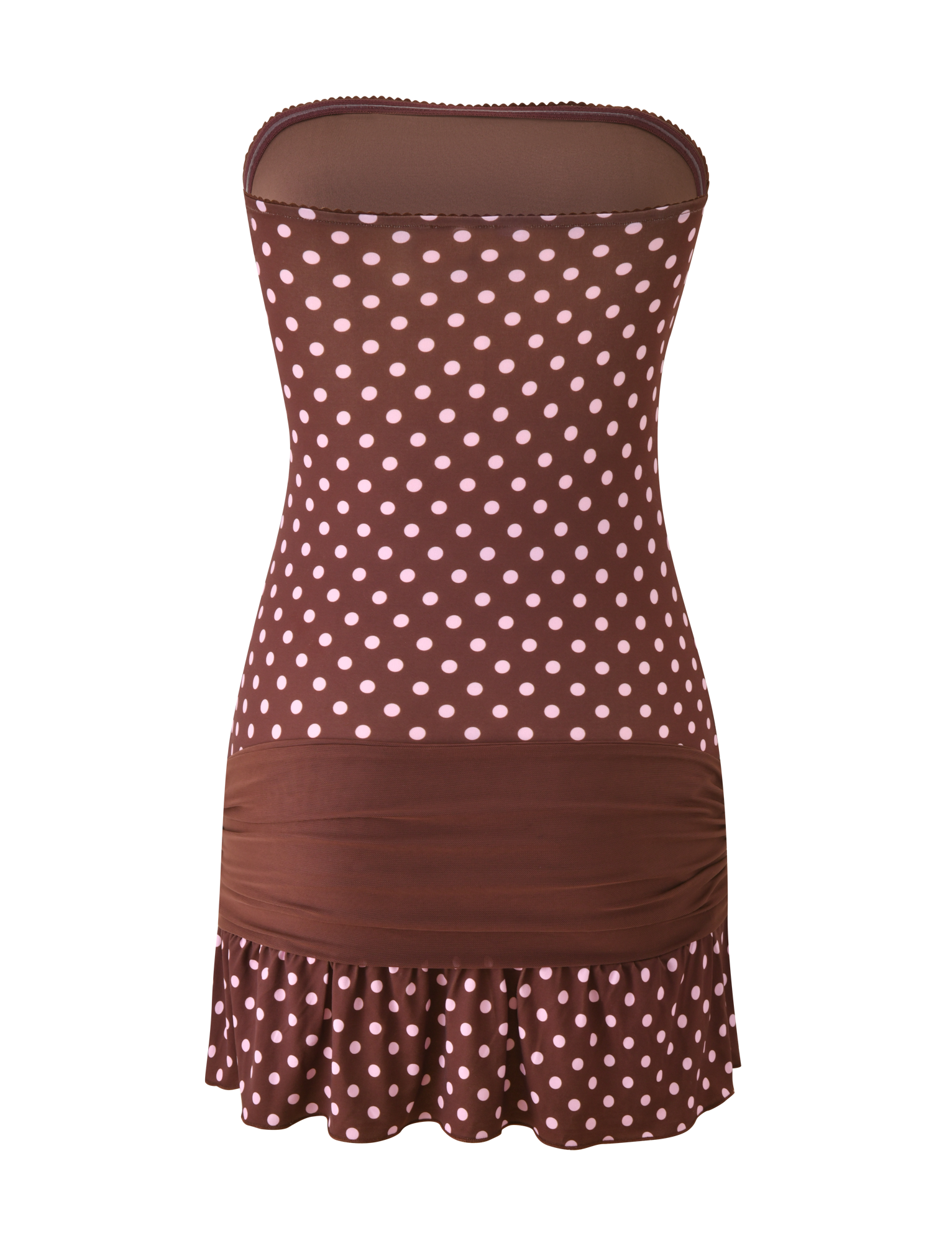 TOVE MINI DRESS - CHOCOLATE POLKA DOT - Image 9