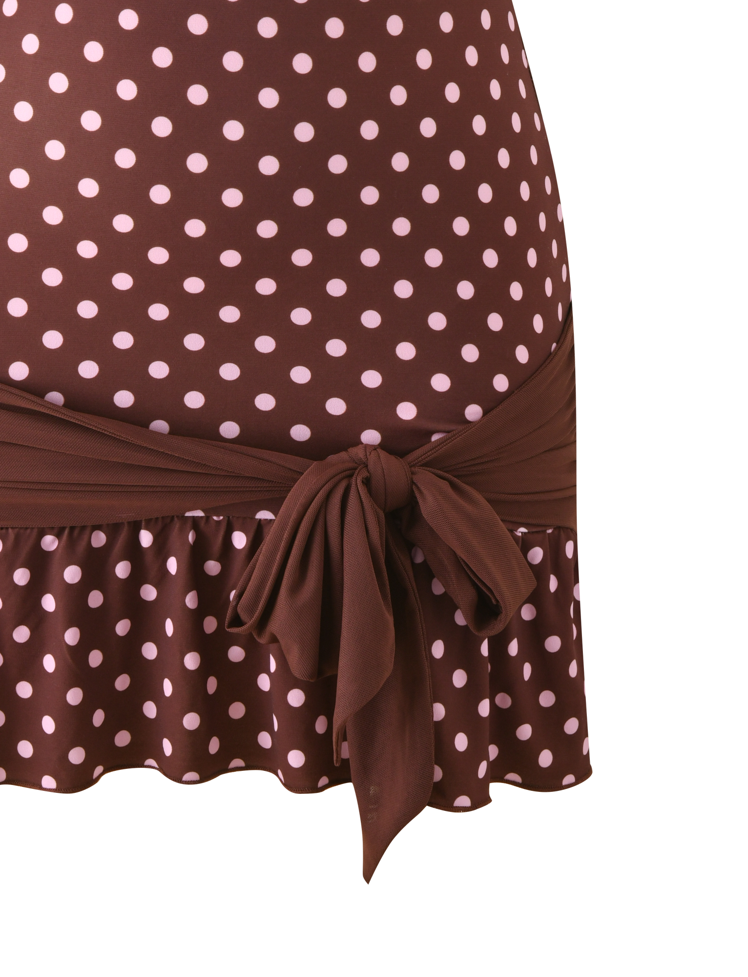 TOVE MINI DRESS - CHOCOLATE POLKA DOT - Image 10