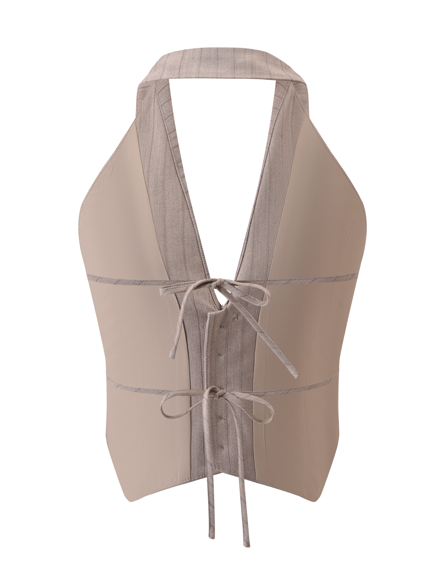 FEDRA VEST - TAN PINSTRIPE - Image 9