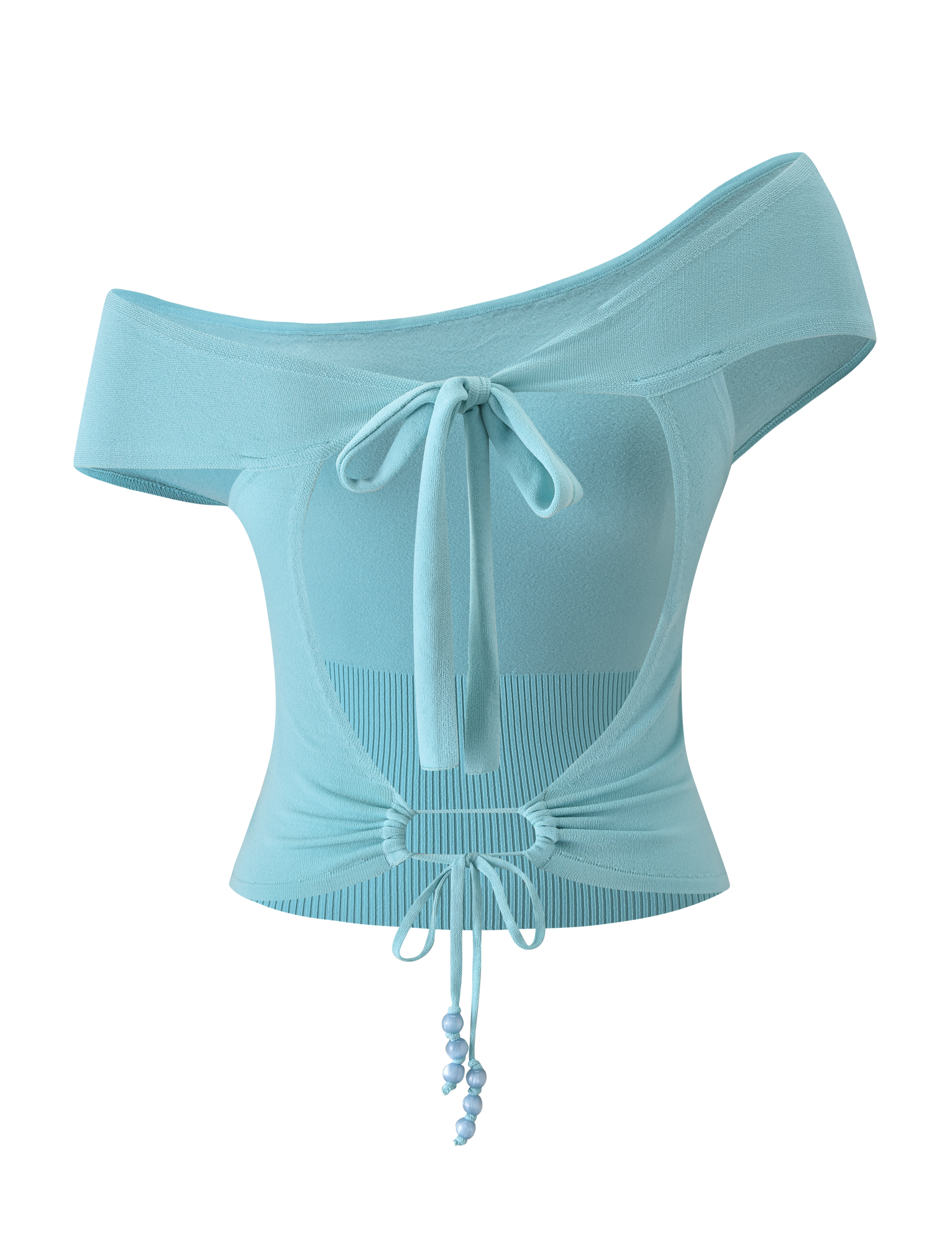 JASMINA KNIT TOP - BLUE - Image 7
