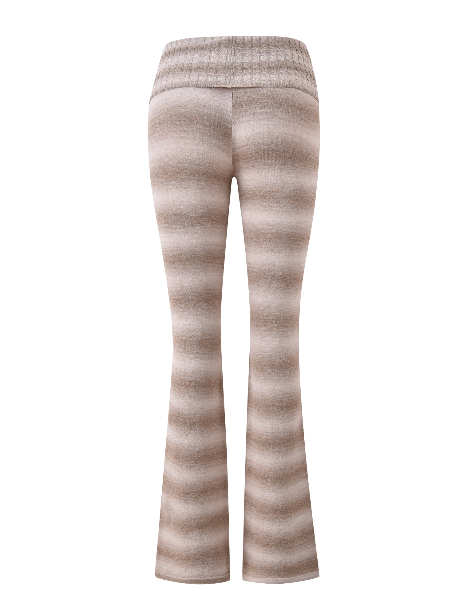 MARISSA FOLDOVER KNIT PANT - TAUPE OMBRE STRIPE - Image 8