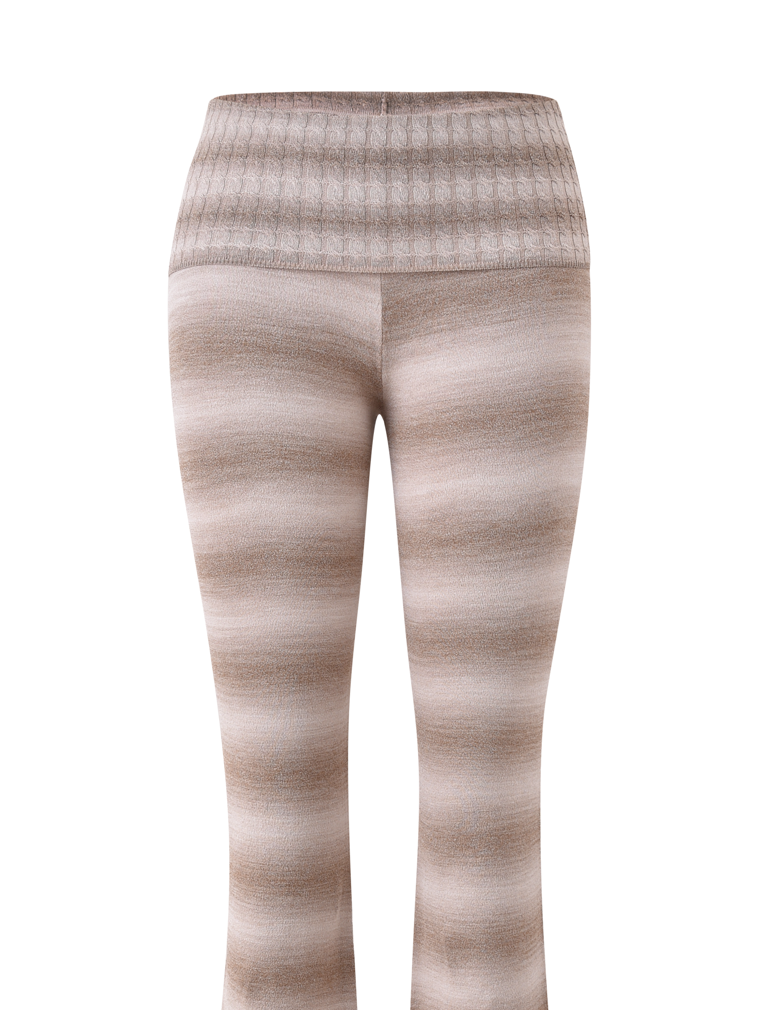 MARISSA FOLDOVER KNIT PANT - TAUPE OMBRE STRIPE - Image 9