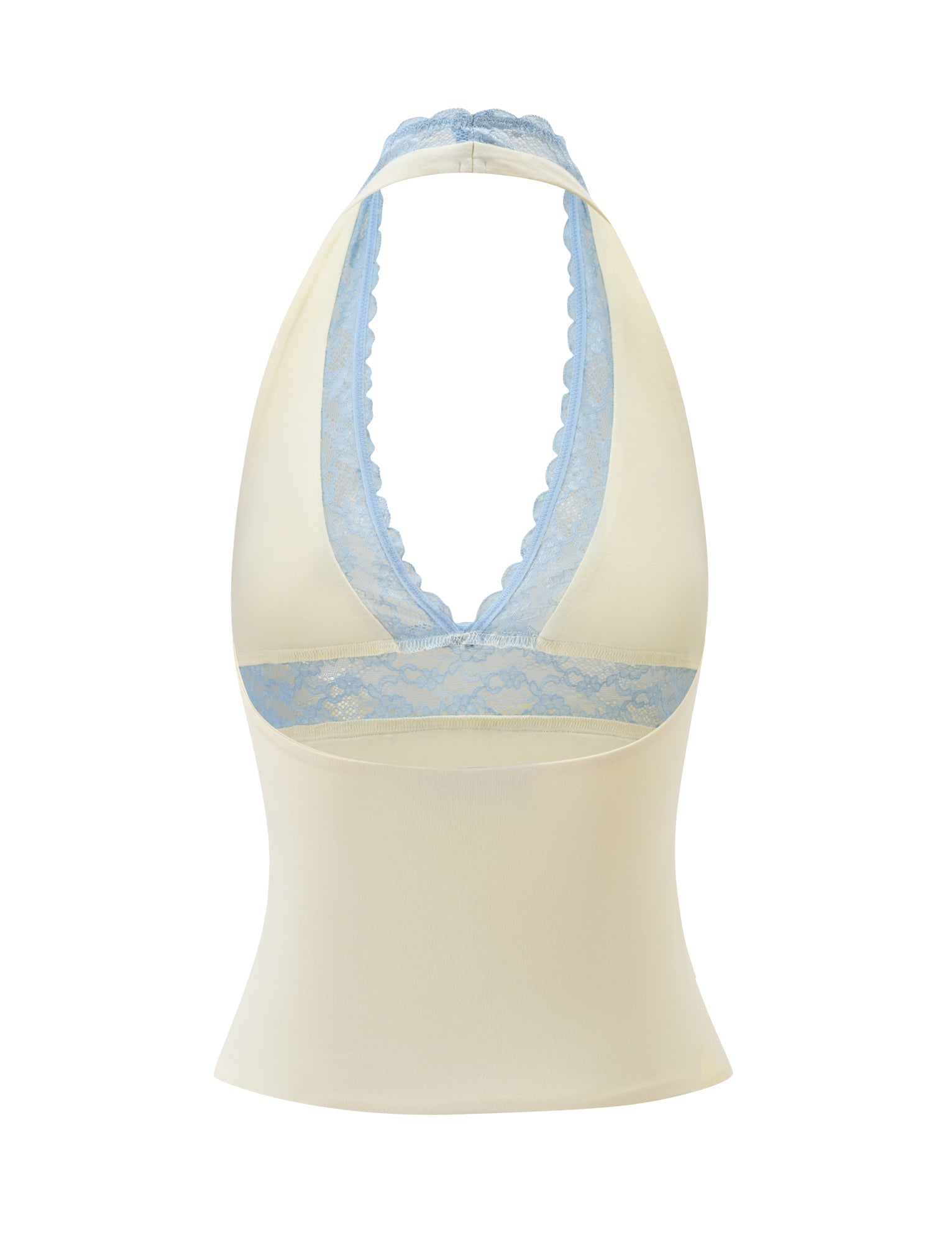 CALINA PLUNGE LACE TOP - CREAM - Image 6
