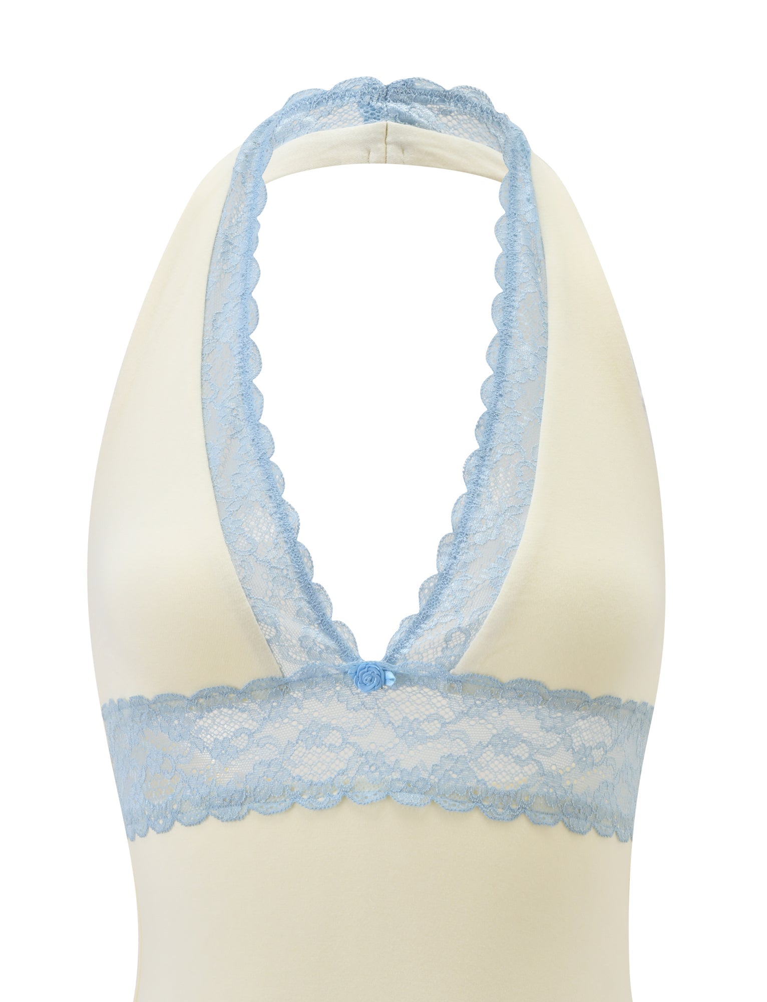 CALINA PLUNGE LACE TOP - CREAM - Image 7