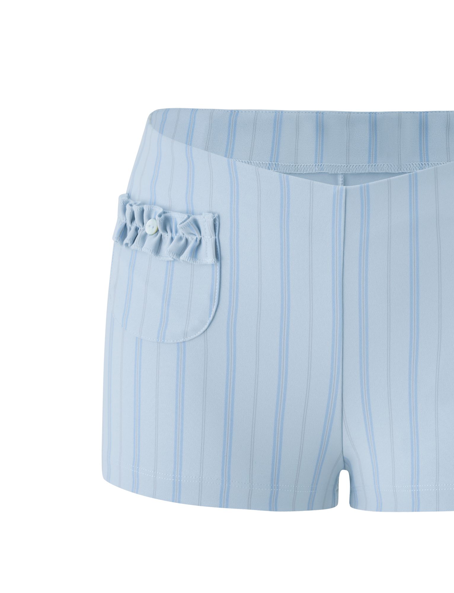 VALERIE RUFFLE HOT SHORT - BLUE STRIPE - Image 10