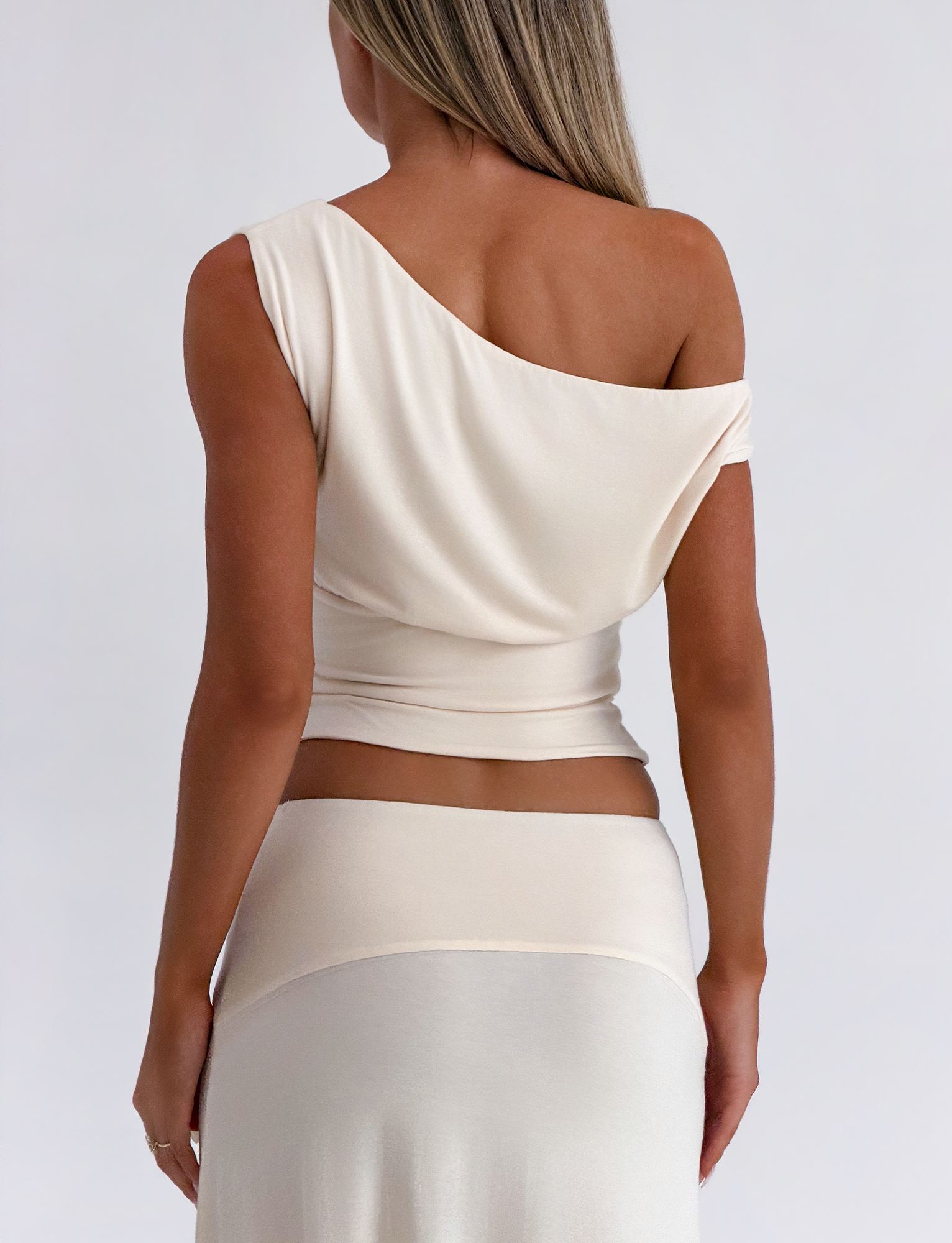 ALYSSA OFF SHOULDER TOP - CREAM - Image 5