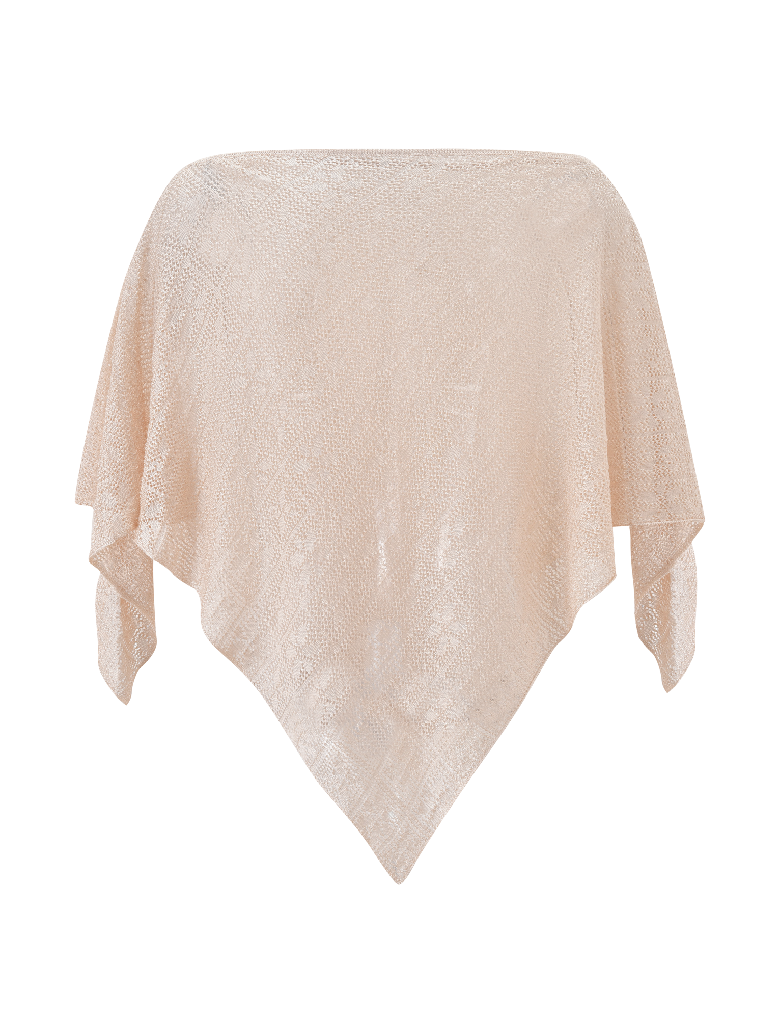 FERN CROCHET PONCHO - CHAMPAGNE - Image 7