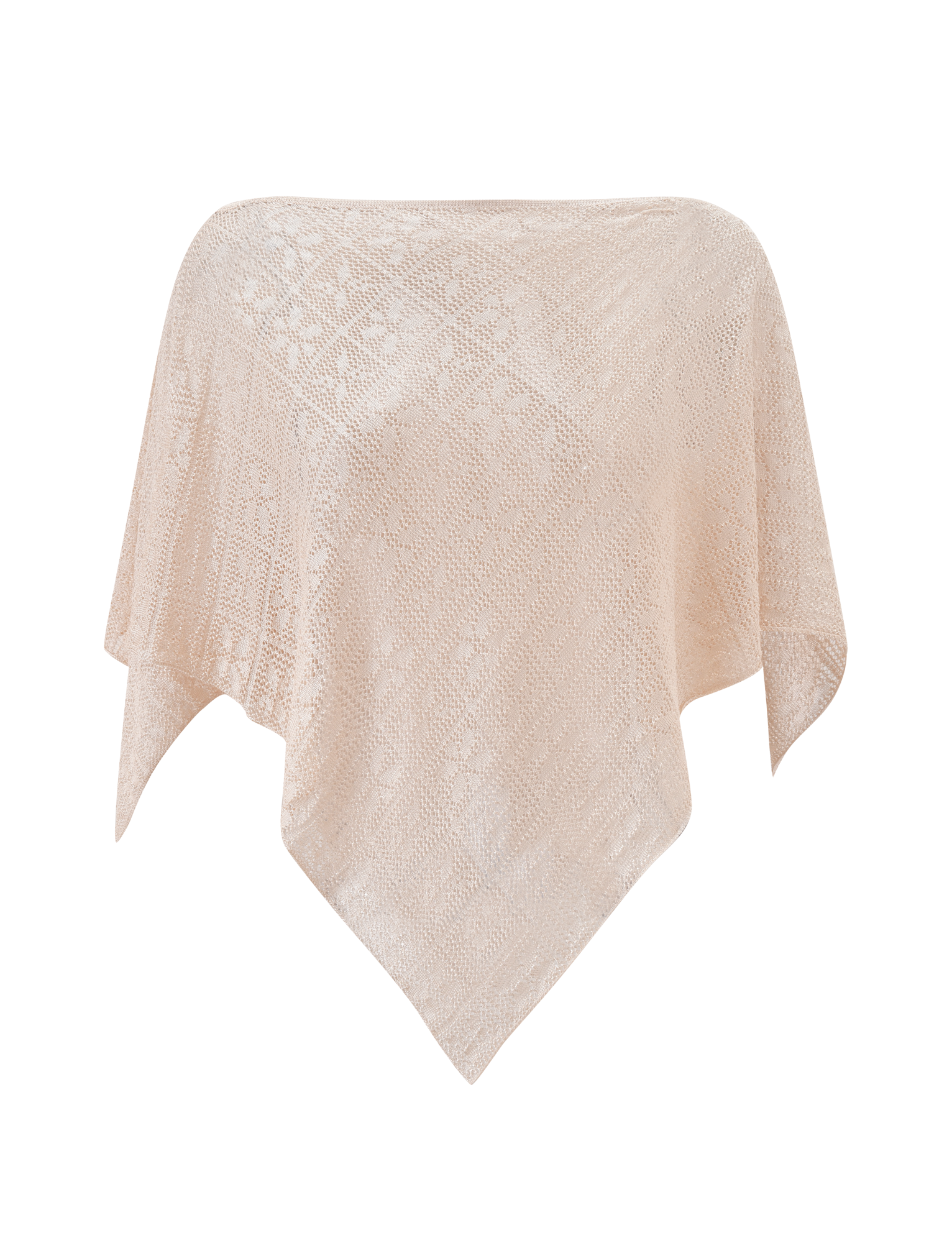 FERN CROCHET PONCHO - CHAMPAGNE - Image 6