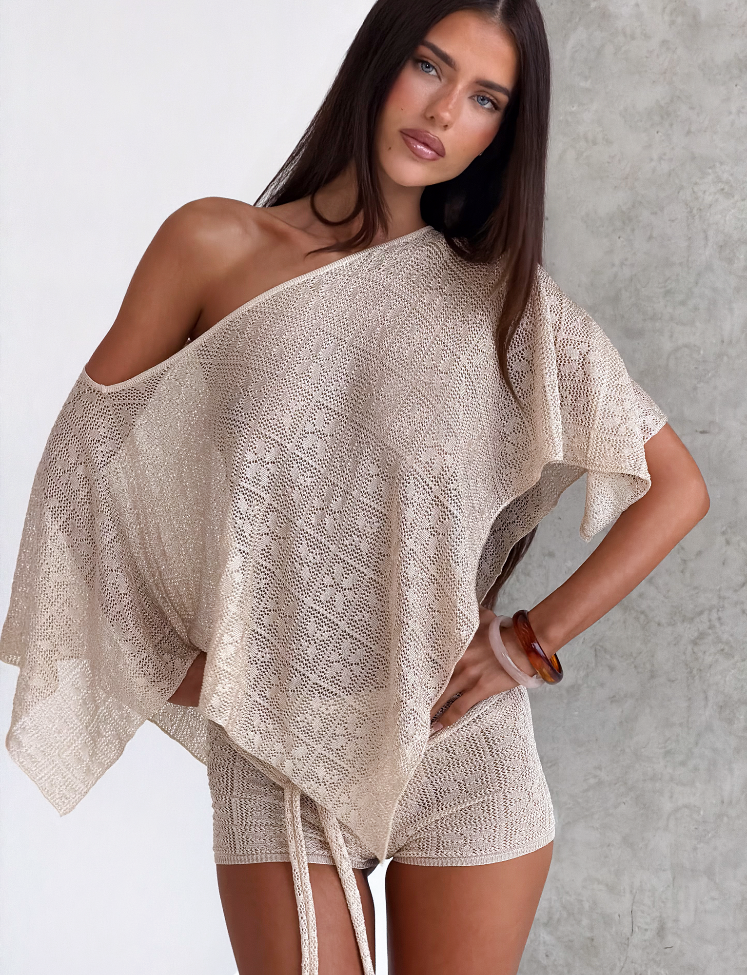 FERN CROCHET SHORT - CHAMPAGNE - Image 3