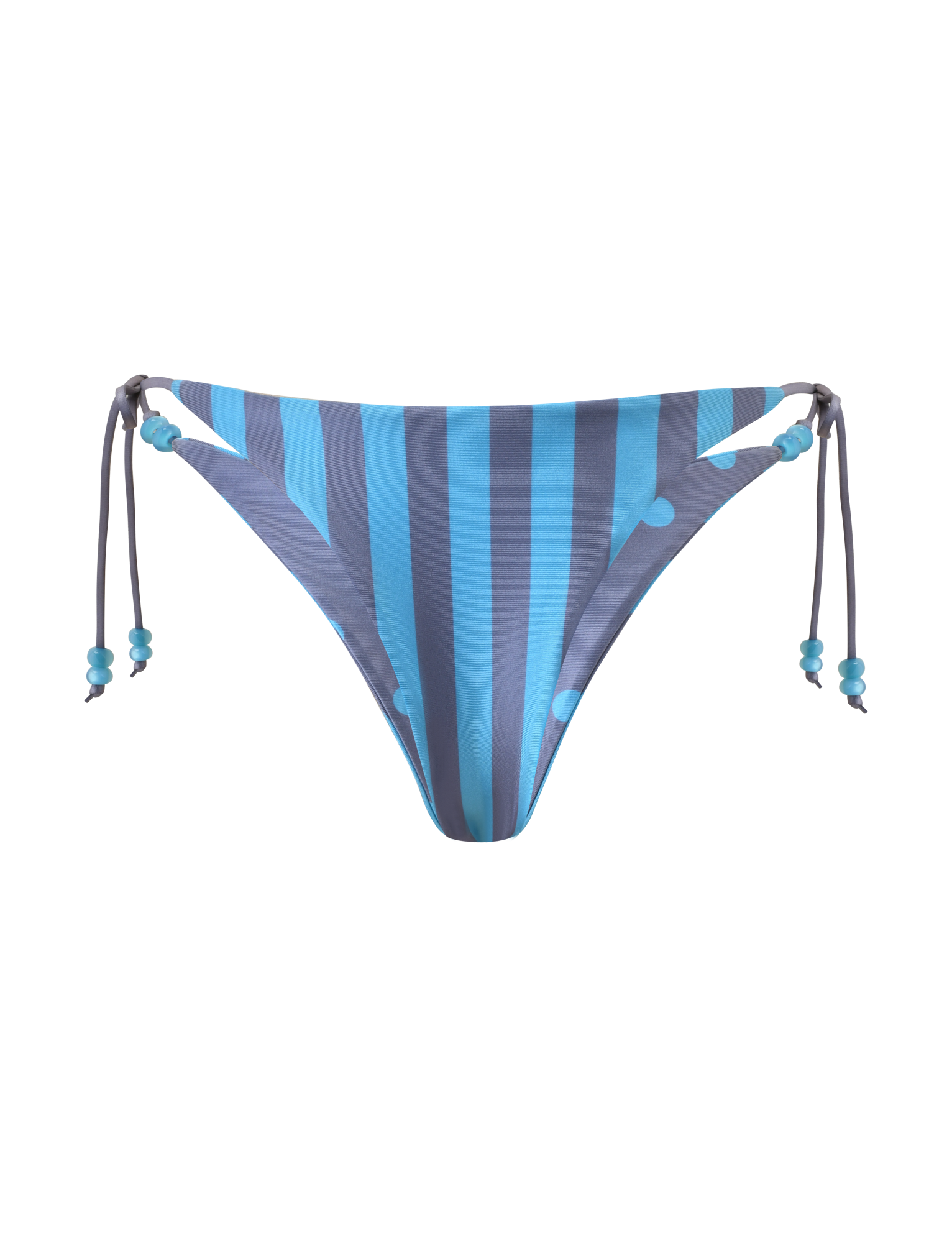 FINLEA REVERSIBLE BIKINI BOTTOM - BLUE GREY DOT AND STRIPE - Image 10