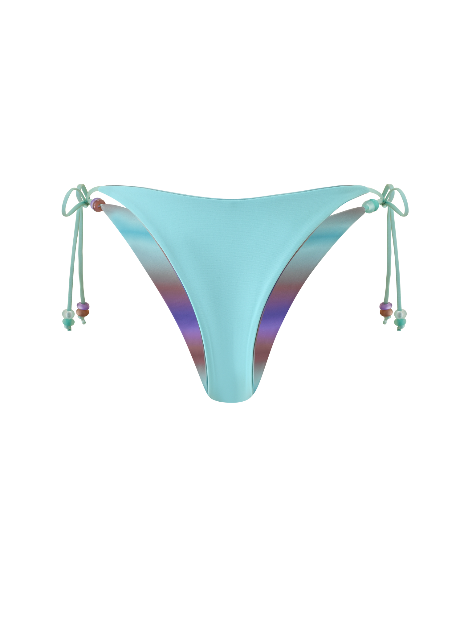 REVERSIBLE FINLEA BIKINI BOTTOM - MERMAID OMBRE STRIPE - Image 9