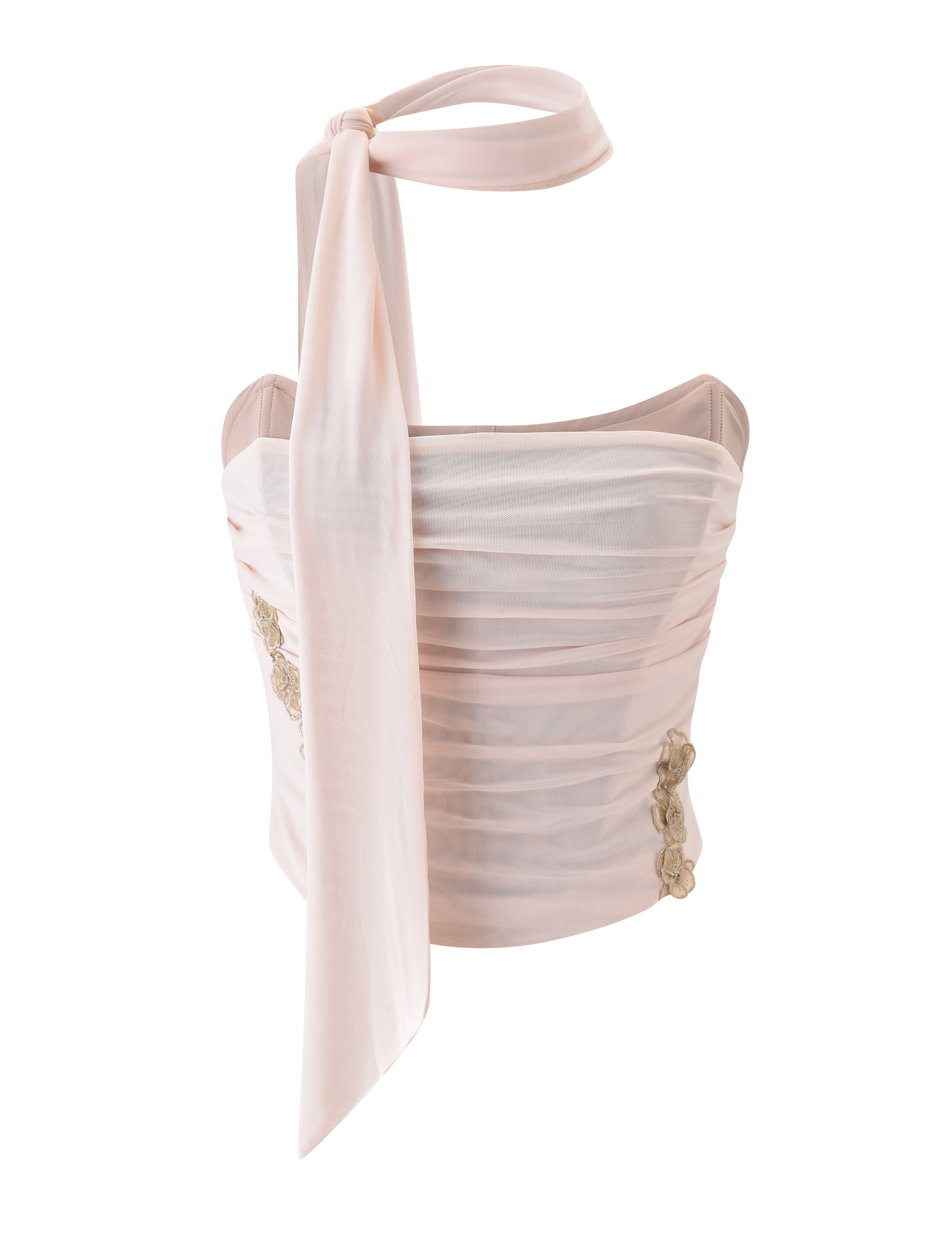 TERESE FLORAL APPLIQUE CORSET - TAN - Image 7