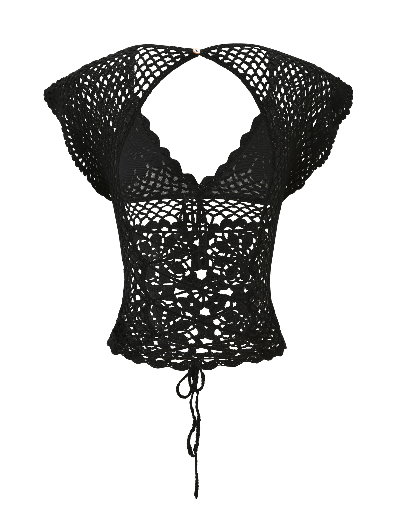 SASHA CROCHET TOP - BLACK - Image 12